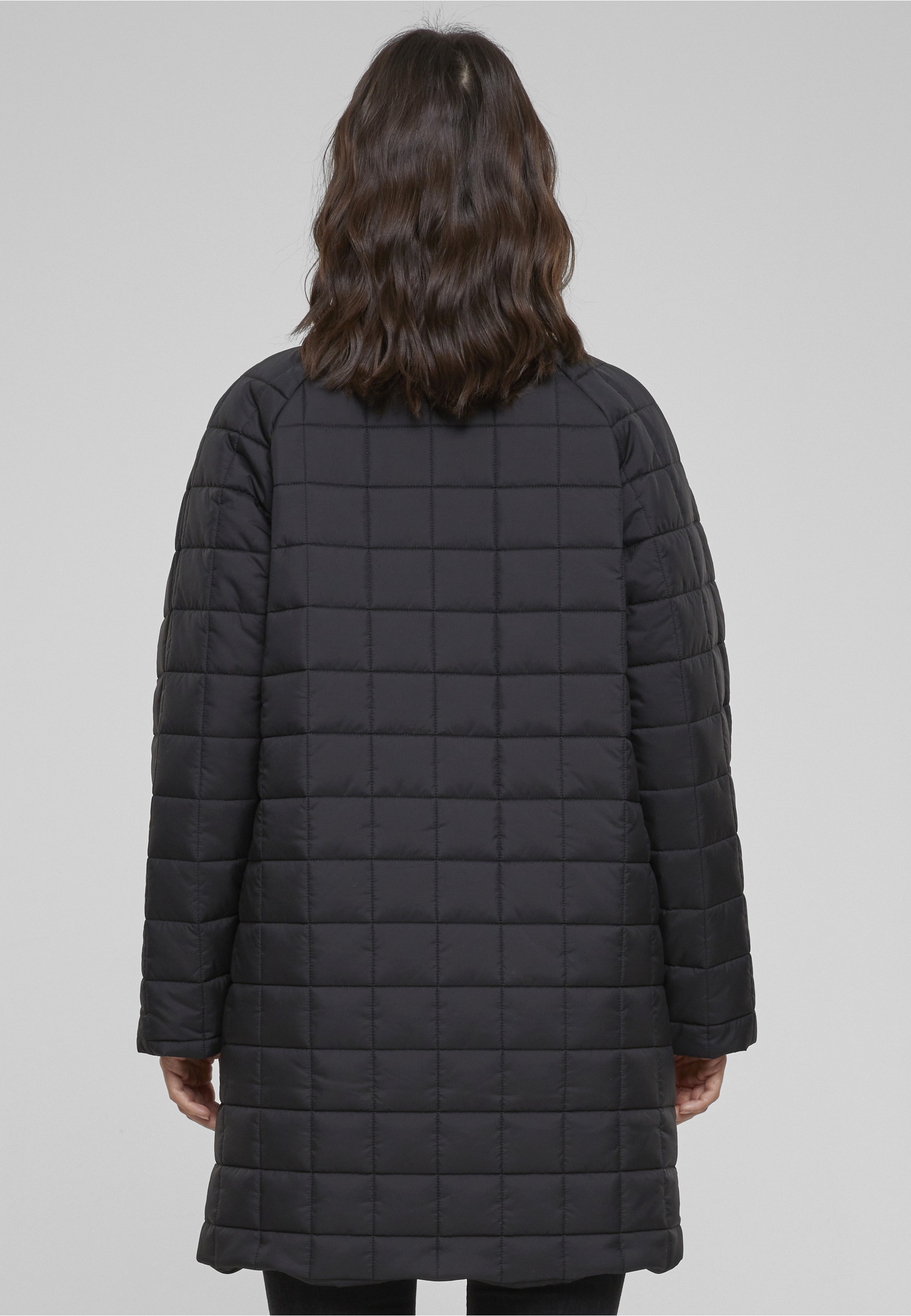 URBAN CLASSICS Winterjacke »Urban Classics Damen Ladies Quilted Coat« 1 Stk. tlg. ohne Kapuze