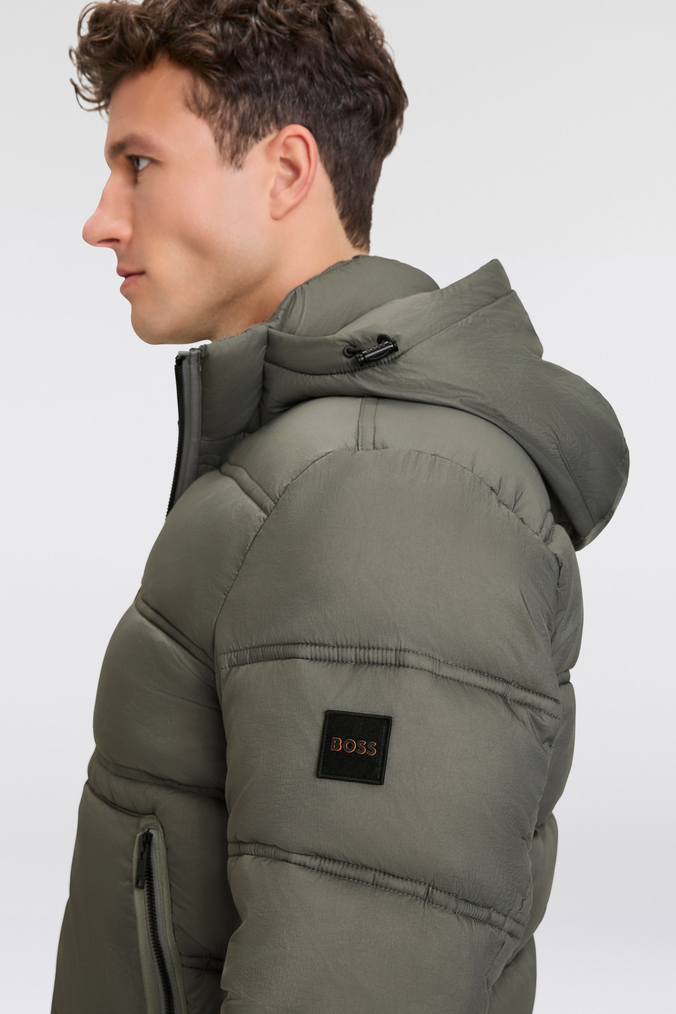 Thumbnail - BOSS ORANGE Steppjacke "Okobra", mit Kapuze, mit Reißverschlusstaschen