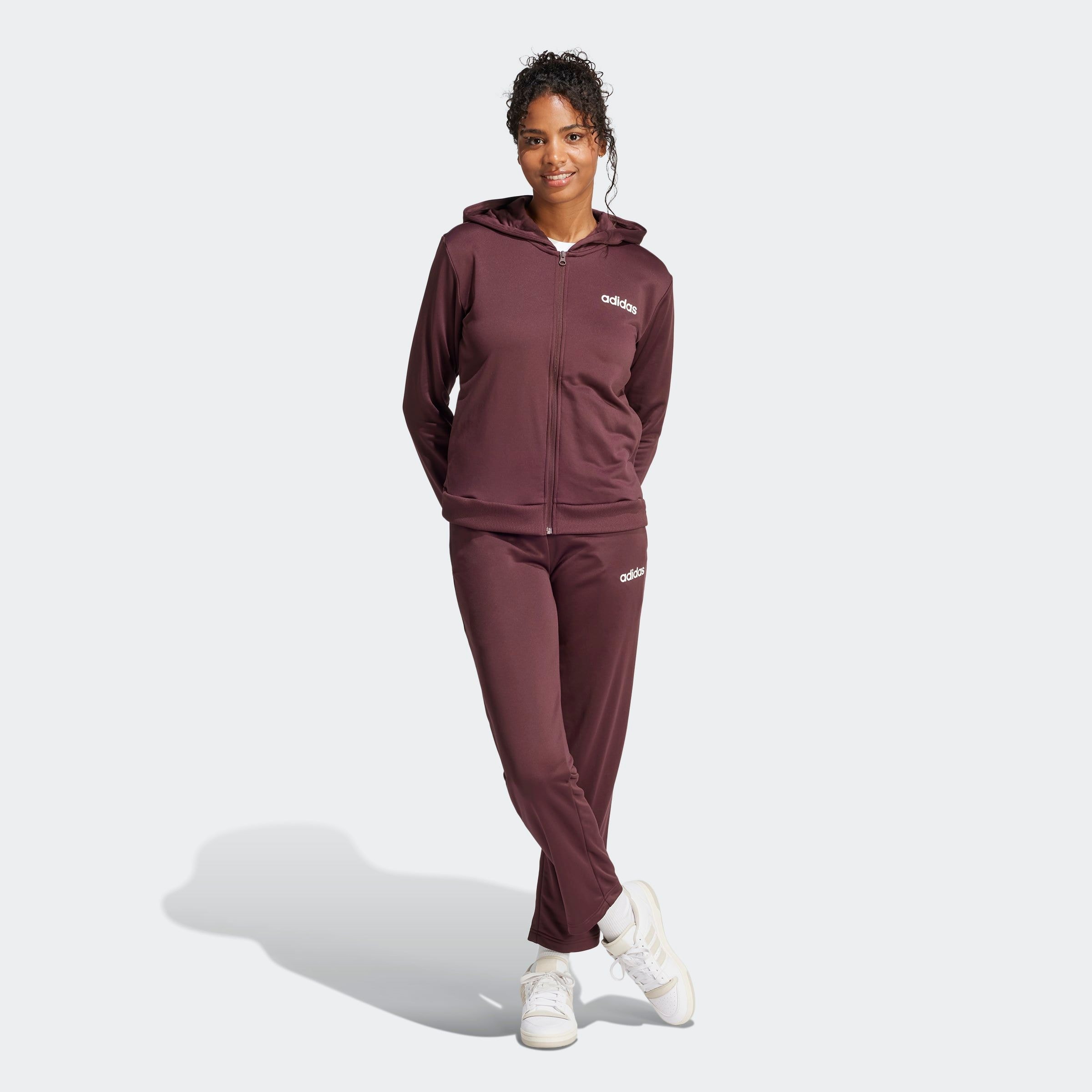 adidas Sportswear Trainingsanzug "ESSENTIALS LINEAR" 2 Stk. zweiteiliges Set, für Laufen, aus Polyester, mit Rippbündchen