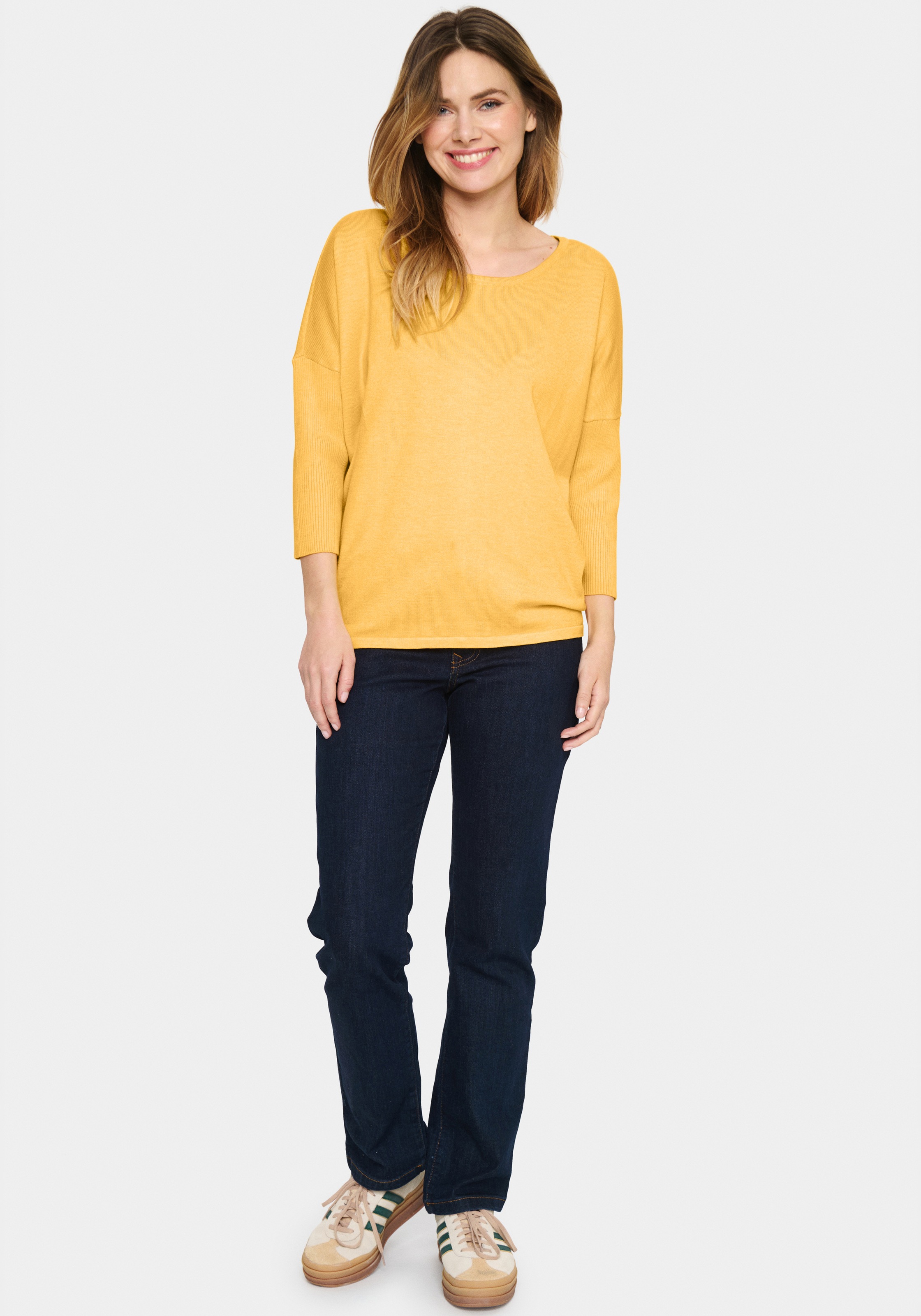 Saint Tropez Rundhalspullover »A2561, MilaSZ R-Neck«