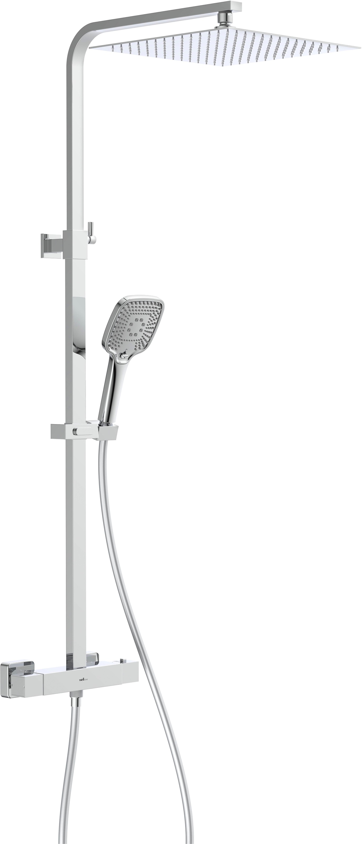 welltime Regenduschkopf "SAN DIEGO" Hochwertiges Duschthermostat, Sicherhei günstig online kaufen