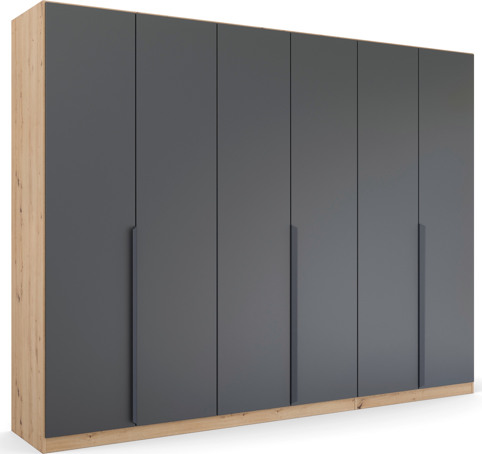 rauch Drehtürenschrank "Kleiderschrank Schrank Garderobe Ankleide DARK&WOOD BY QUADRA SPIN" Breiten: 181/226/271 cm, Höhe 210 cm, im Industrial Style mit Metallgriffstangen
