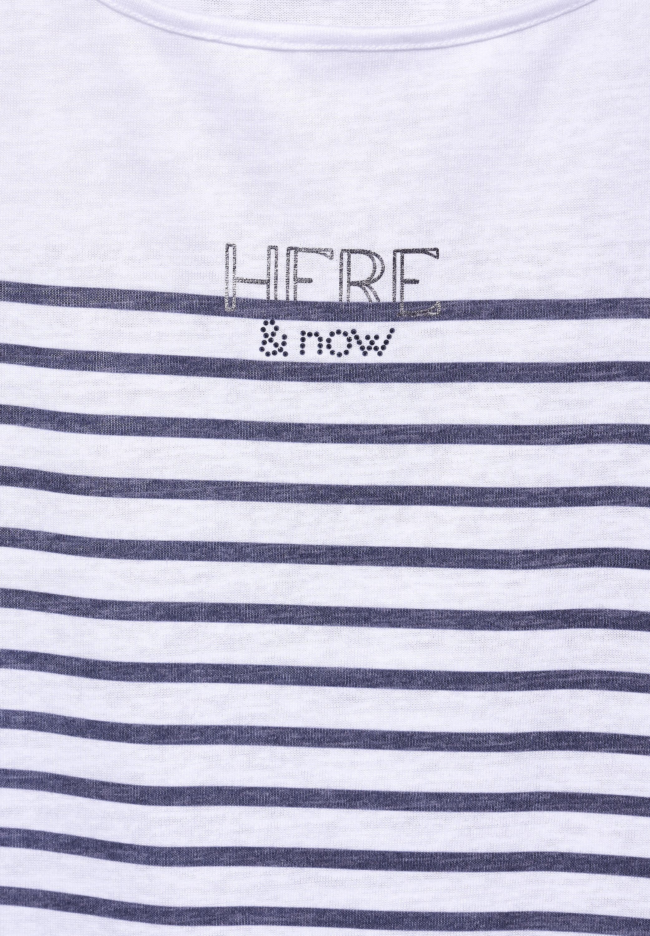 STREET ONE Rundhalsshirt, mit Seitlichen Einschlitzen am Saum