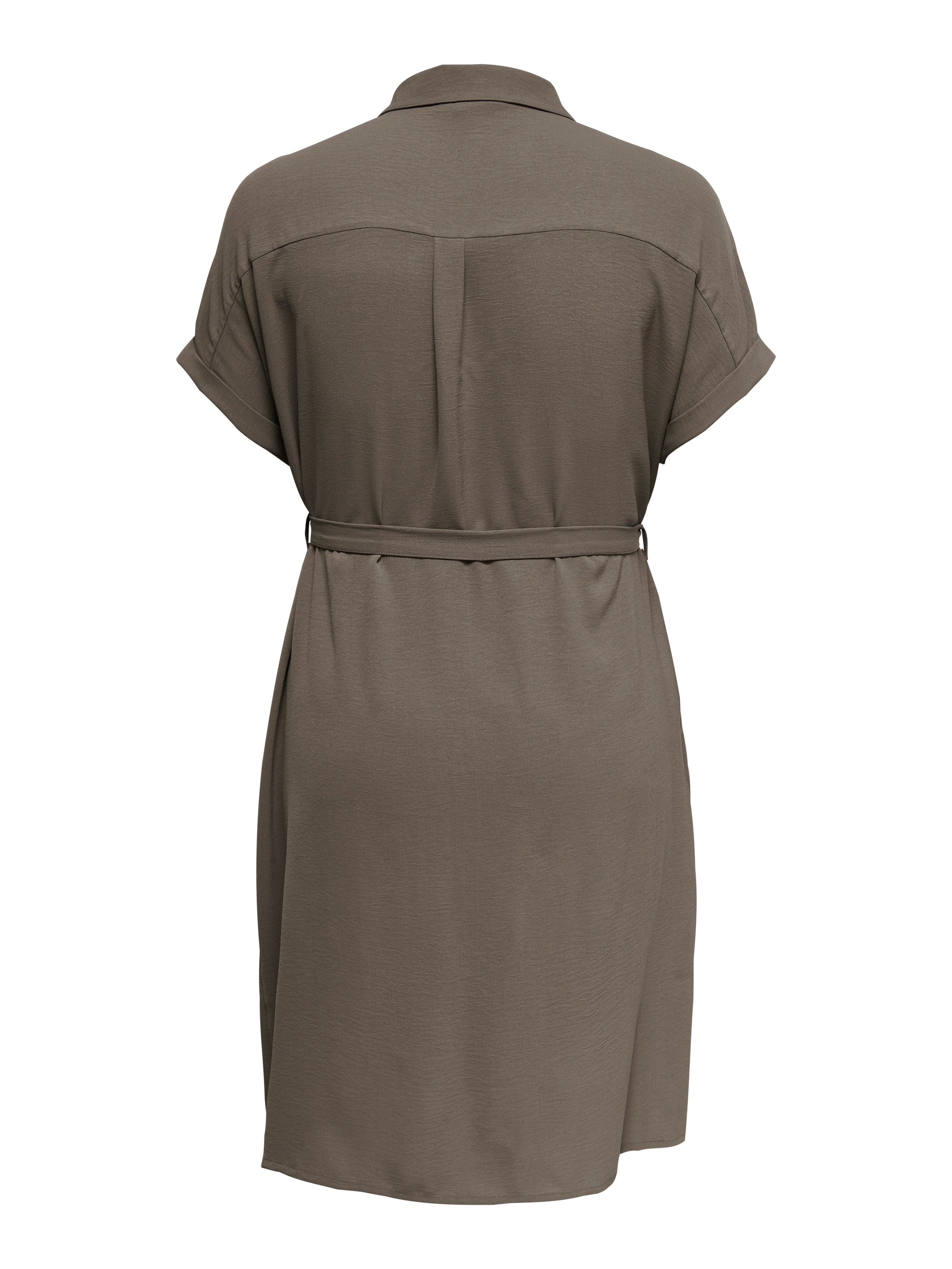 ONLY CARMAKOMA Hemdblusenkleid "CARMETTA S/S V-NECK SH DRESS WVN NOOS" Brus günstig online kaufen