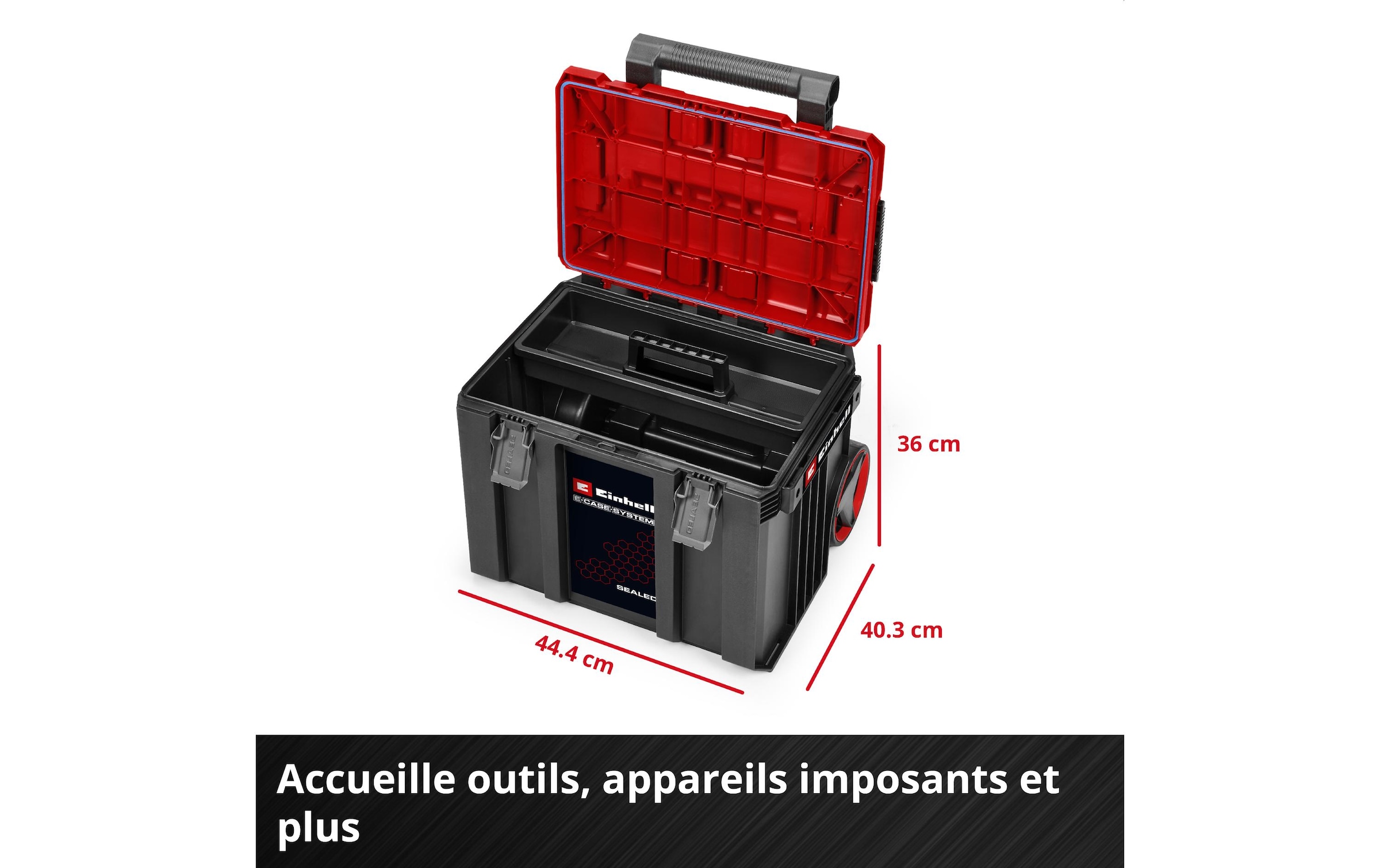 Einhell Werkzeugkoffer »E-Case L with wheels SEALED«
