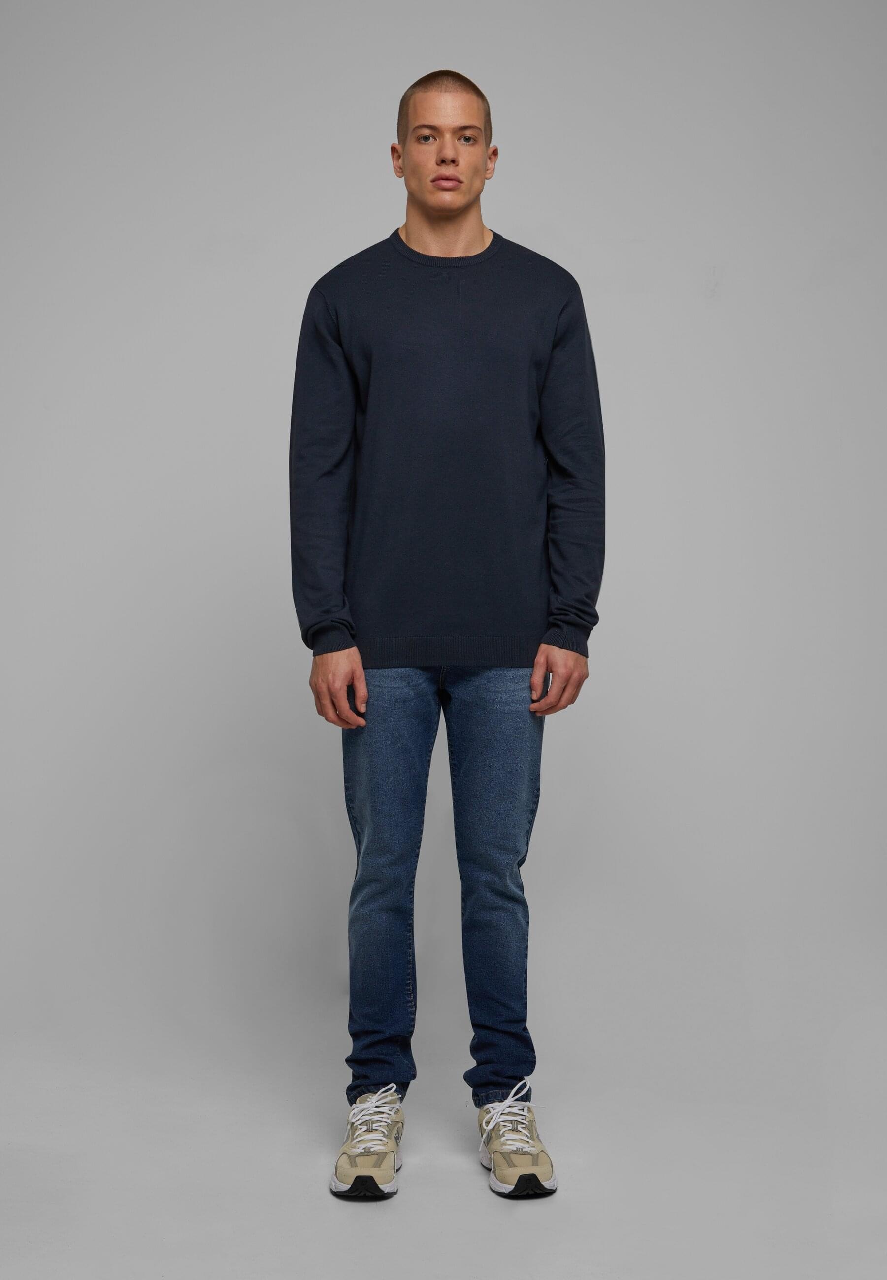 URBAN CLASSICS Rundhalspullover »Urban Classics Herren Knitted Crewneck Sweater«, (1 tlg.)