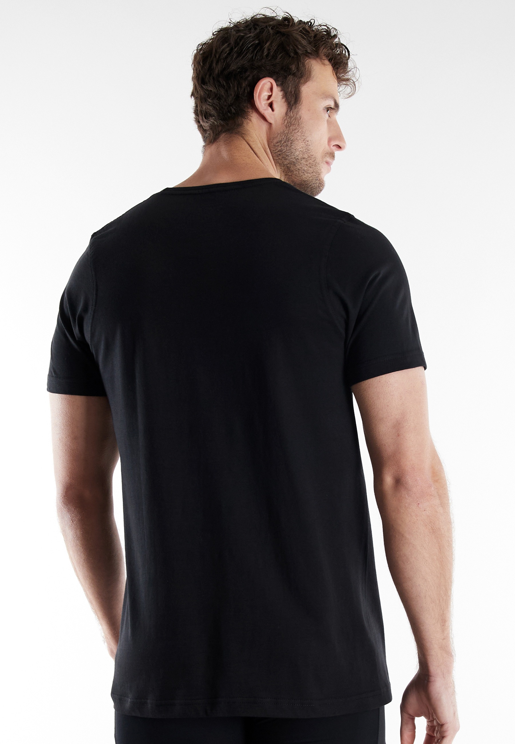 bugatti T-Shirt »Bari« Rundhalsausschnitt, Kurzarm, basic, Baumwolle, weich, bequem