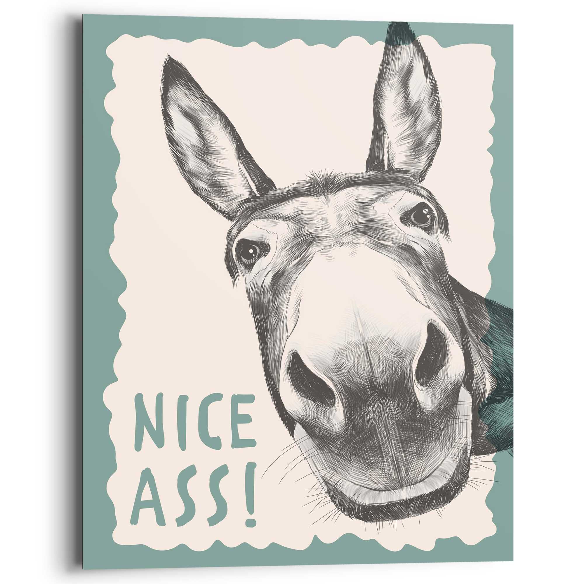 Reinders! Deco-Panel »Esel-Humor« Tiere 1 Stk. tlg. Toilette - Grün - MDF - Tiere - 40x50 cm