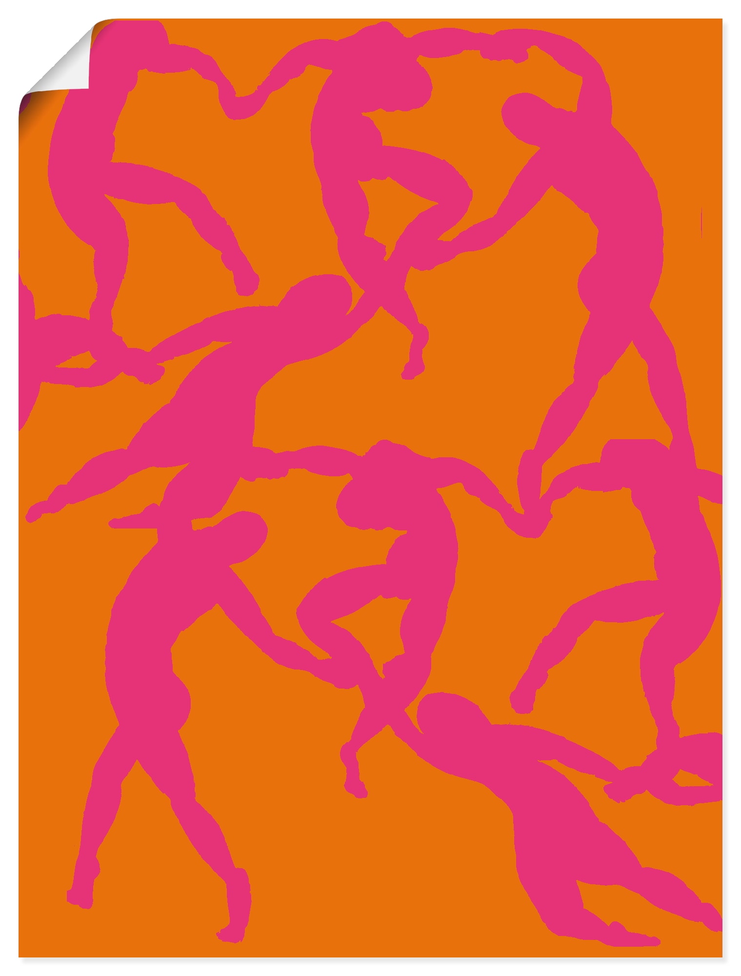 Artland Wandbild "Matisse - Der Tanz in pink-orange" 1 Stk. tlg. als Alubild, Leinwandbild, Poster, Wandaufkleber in verschied. Größen