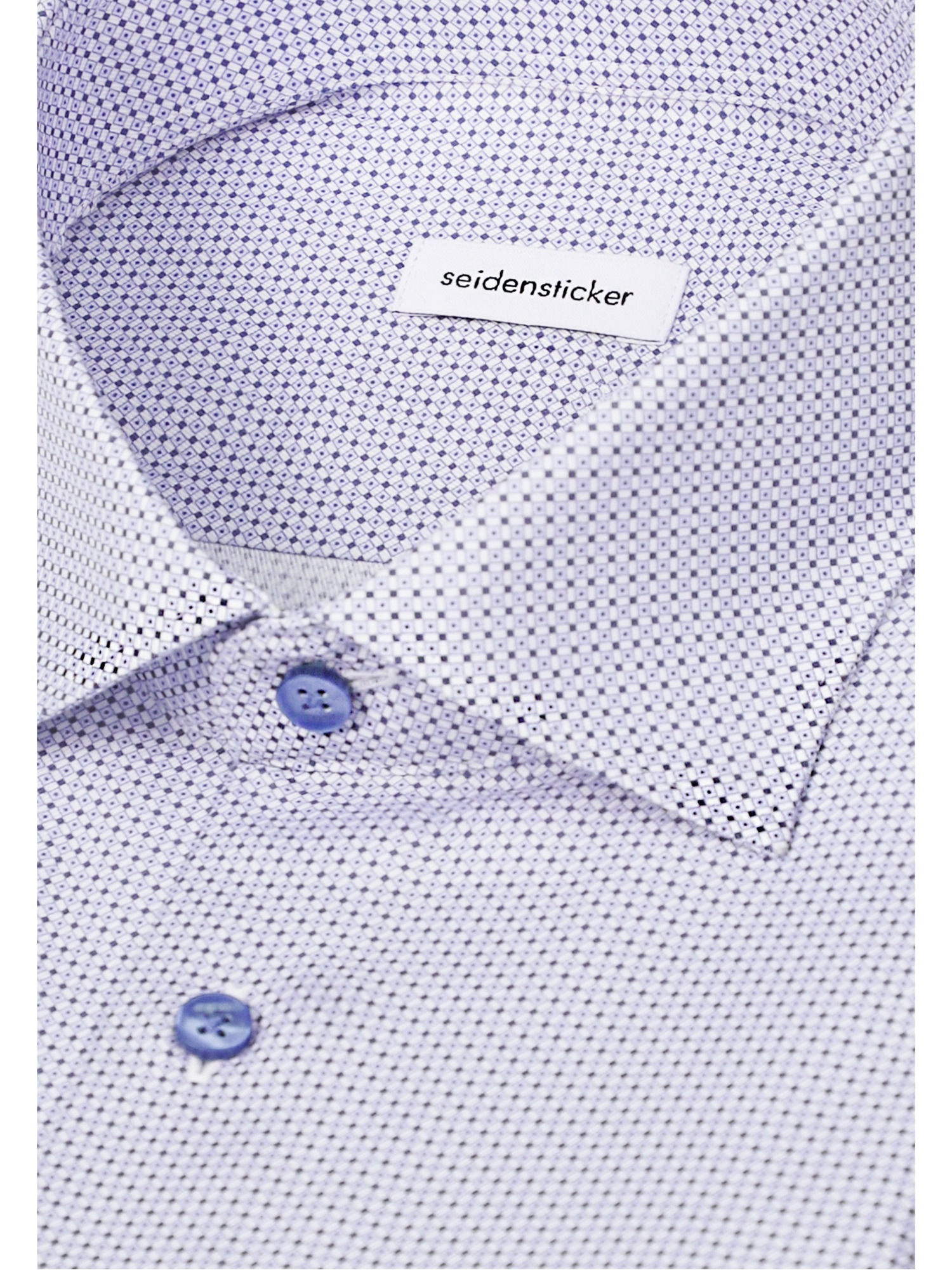 seidensticker Businesshemd »Schwarze Rose« Slim 1/1 Extra lang Kentkragen Druck