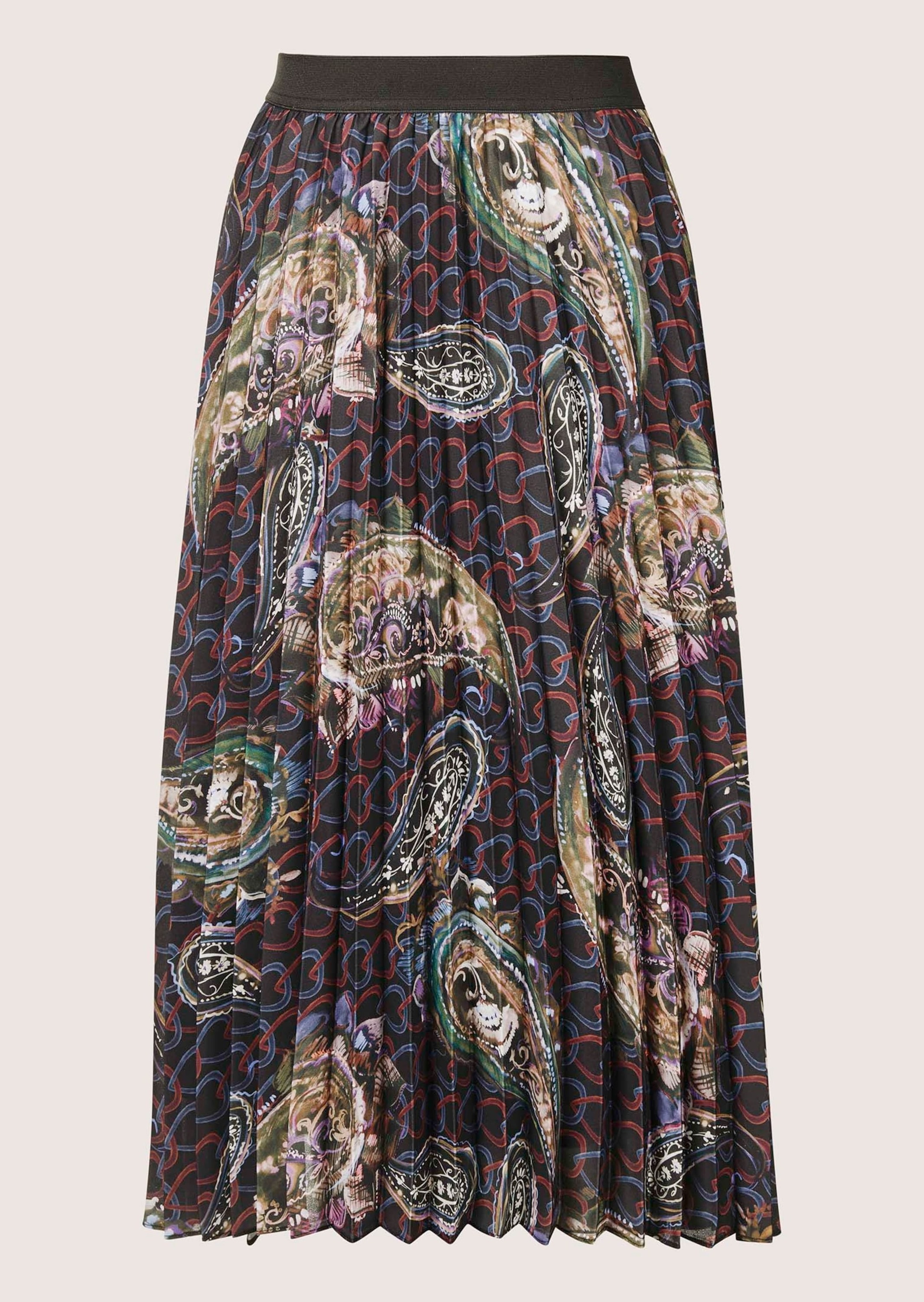 MADELEINE Midirock "Plisseerock Eleganter Midirock mit Paisley-Design" günstig online kaufen