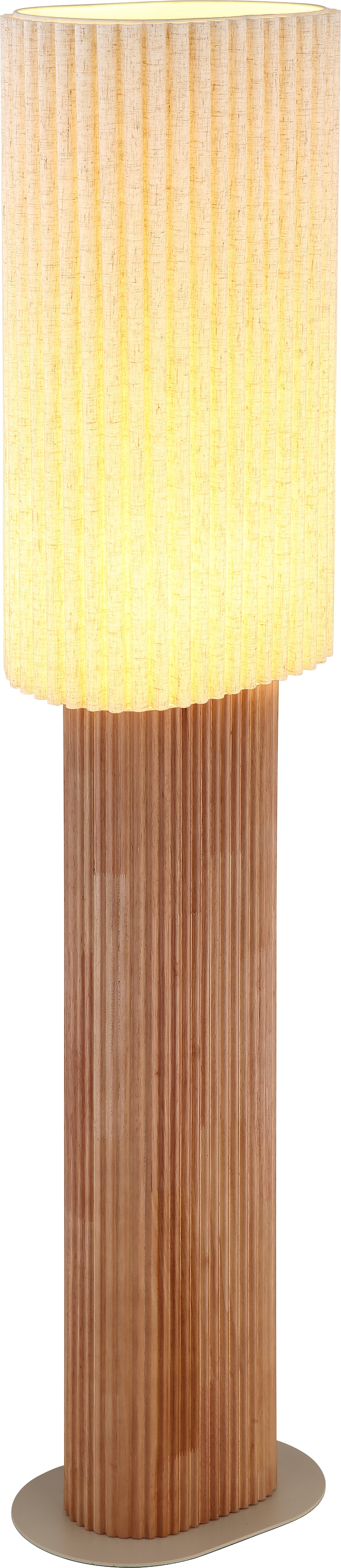 GLOBO LIGHTING Stehlampe »JANNIE« E27 1 Stk. Stehleuchte Holz & Leinen, gemütlich, natürlich & stilvoll