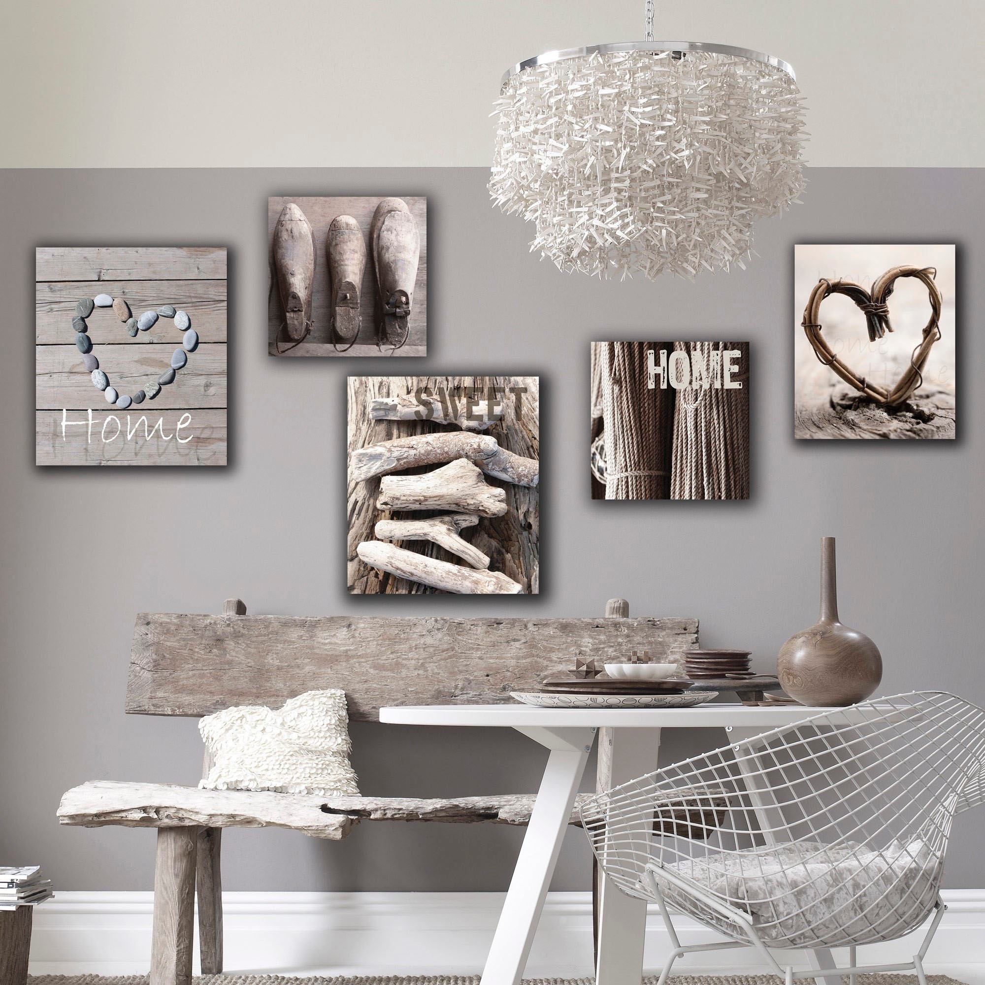 Art for the home Bild "home sweet home", Art, (5 St.), Trautes Heim SET 5-t günstig online kaufen