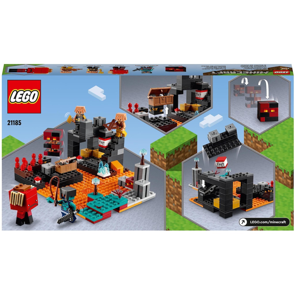 LEGO® Konstruktionsspielsteine »Die Netherbastion (21185), LEGO® Minecraft«, (300 St.)