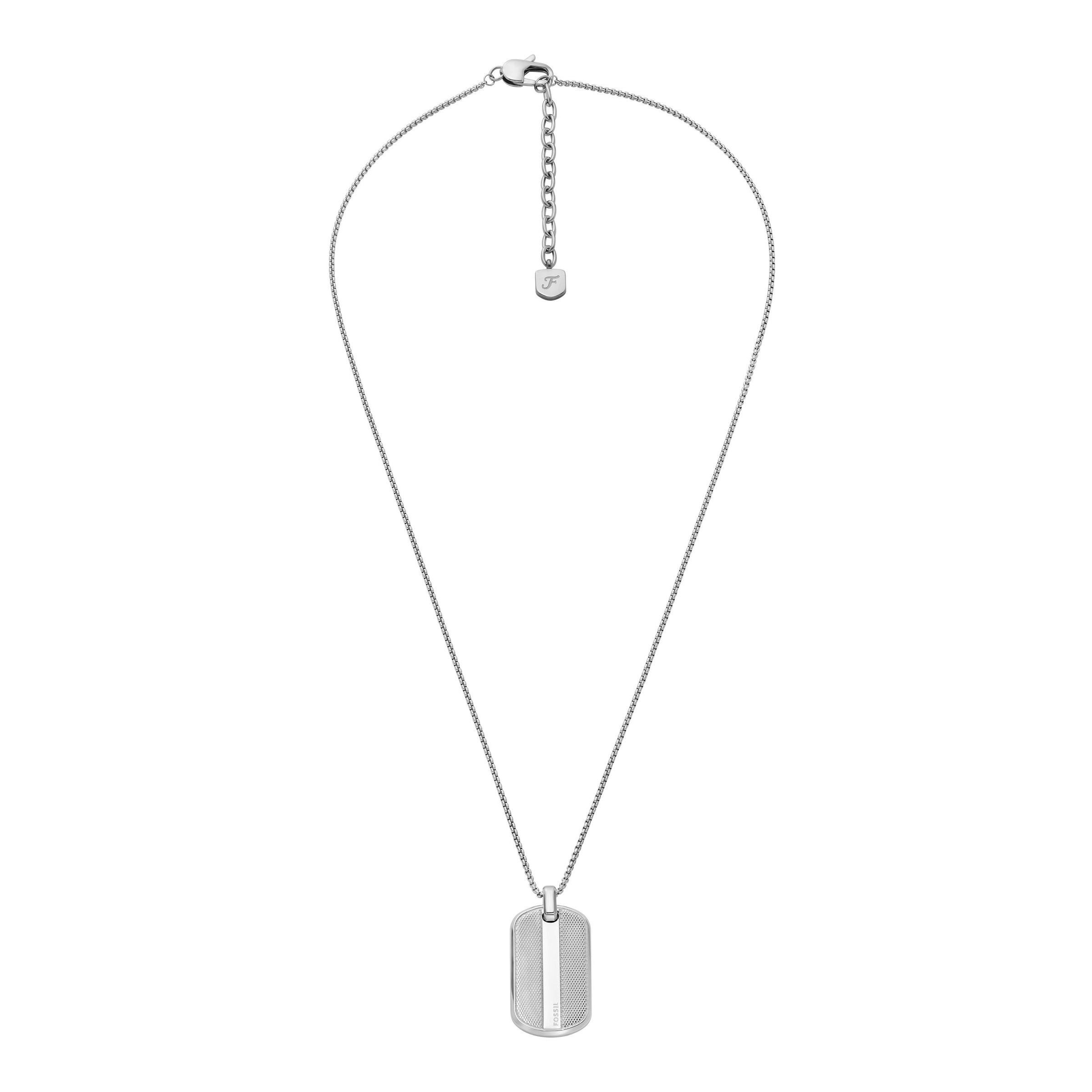 Kette mit Anhänger FOSSIL "Schmuck Geschenk Edelstahl KNOX", silber (edelstahlfarben), Halsketten, Damen, Edelstahl, L: 56 B: 1,1mm, B:1,1mm 3
