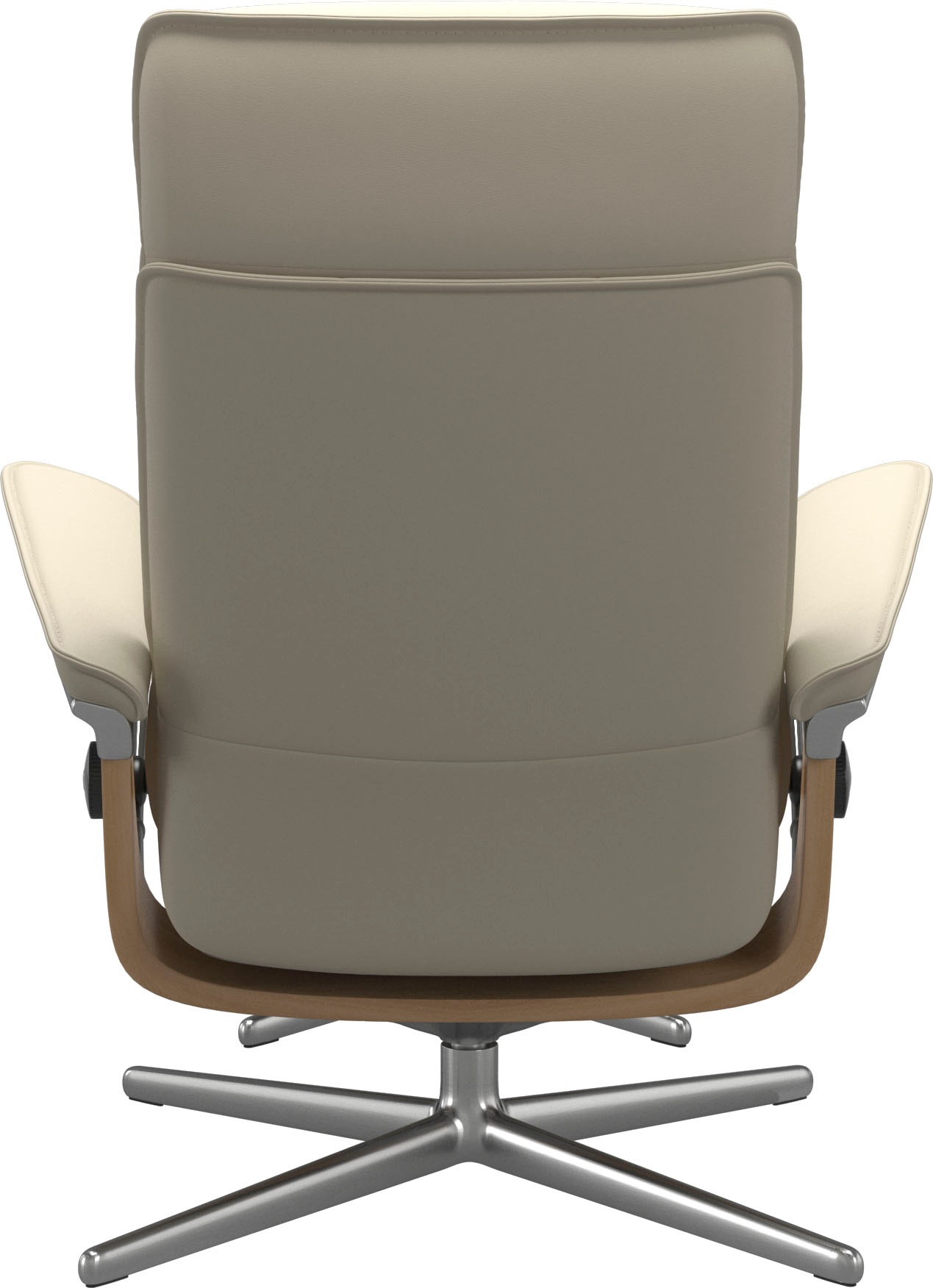 Fußhocker STRESSLESS "Admiral", beige (cream batick), B:55cm H:41cm T:39cm, Leder BATICK: BATICK ist ein leicht korrigiertes, durchgefärbtes und genarbtes Möbelleder, bei dem die meisten Unebenheiten und Spuren in der Regel entfernt wurden., Hocker, Fußho 3