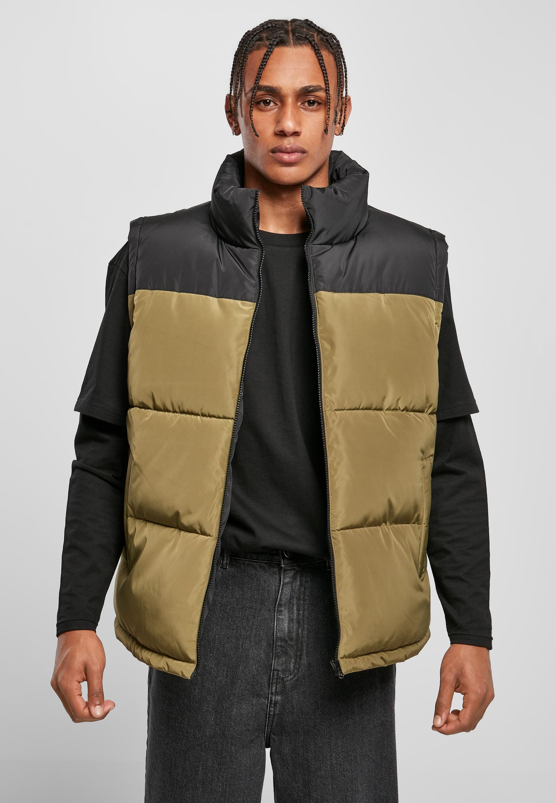 URBAN CLASSICS Jerseyweste »Urban Classics Herren Block Puffer Vest«, (1 tlg.)