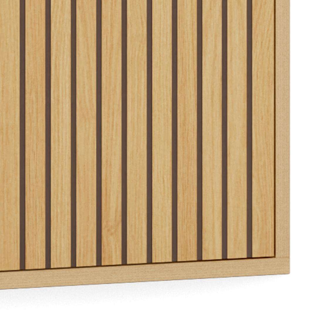 ACTONA GROUP Schuhschrank »Albany – platzsparend & modern mit Lamellenfront« Elegante Eiche Lamellenfront, Bodenfreiheit durch Wandmontage
