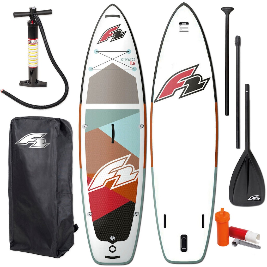 F2 Inflatable SUP-Board »Strato women 10,5 red«, (Packung, 5 tlg.)