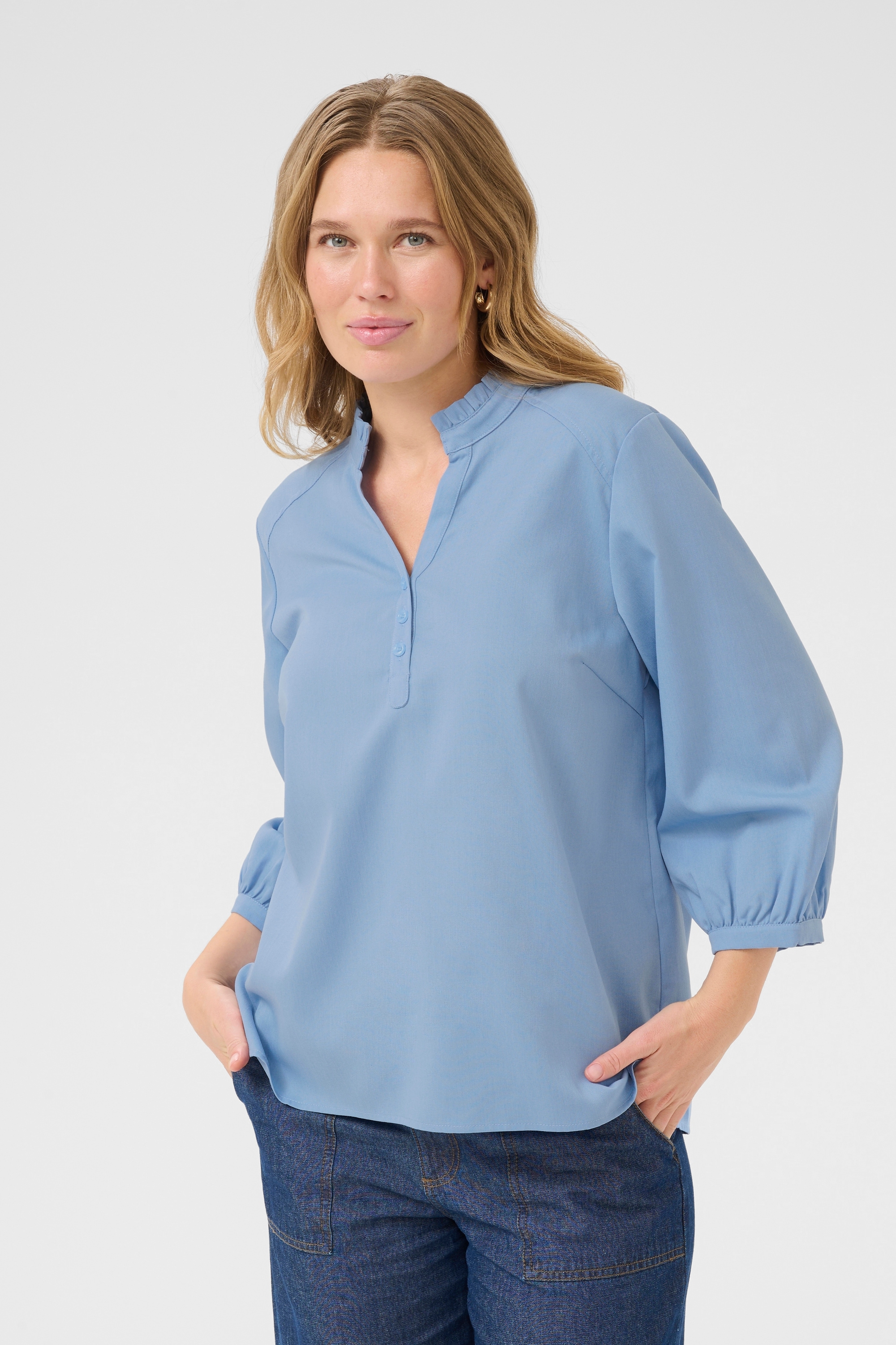 KAFFE Langarmbluse »Damen Bluse langarm BPravna«