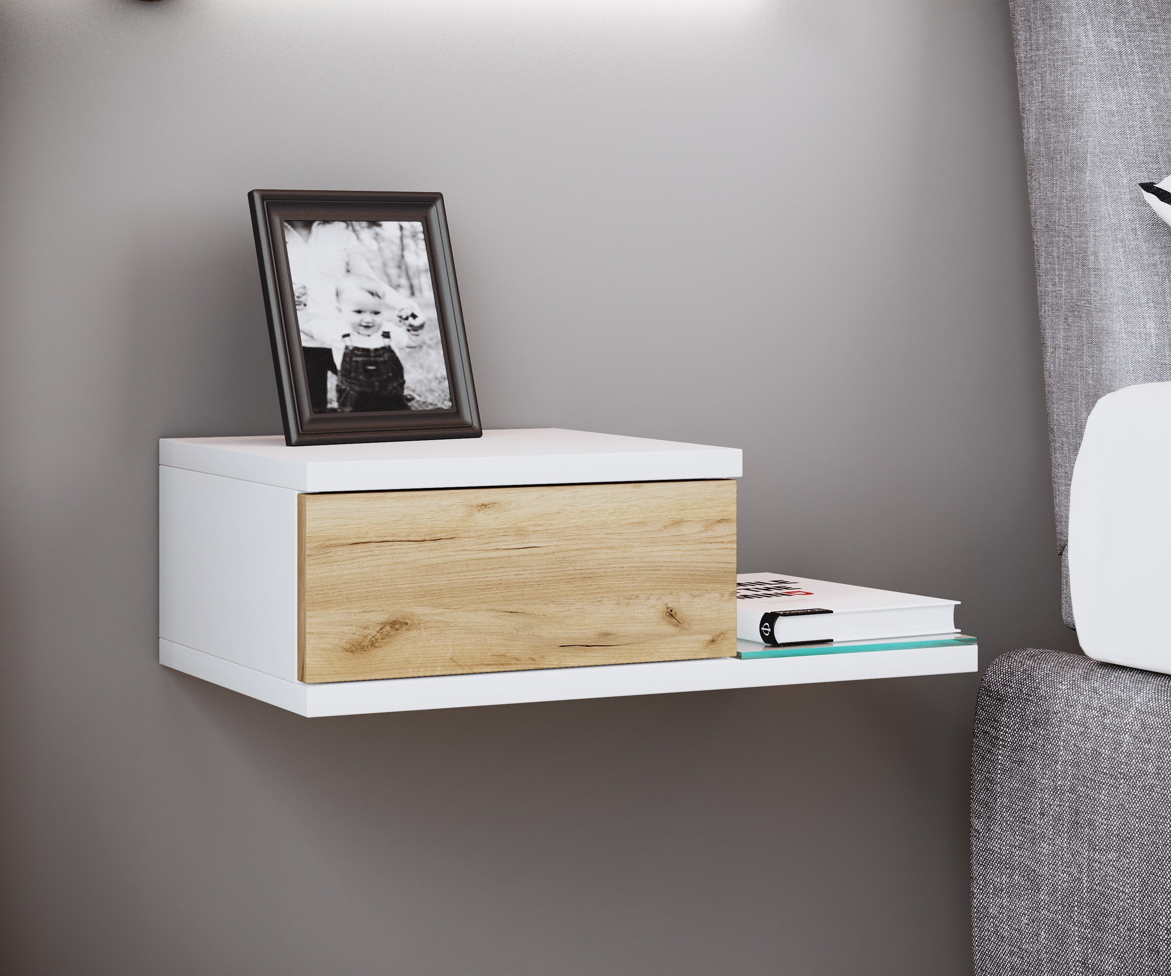 VCM Nachttisch »Design Wandschublade Nachttisch Regal Konsila M«