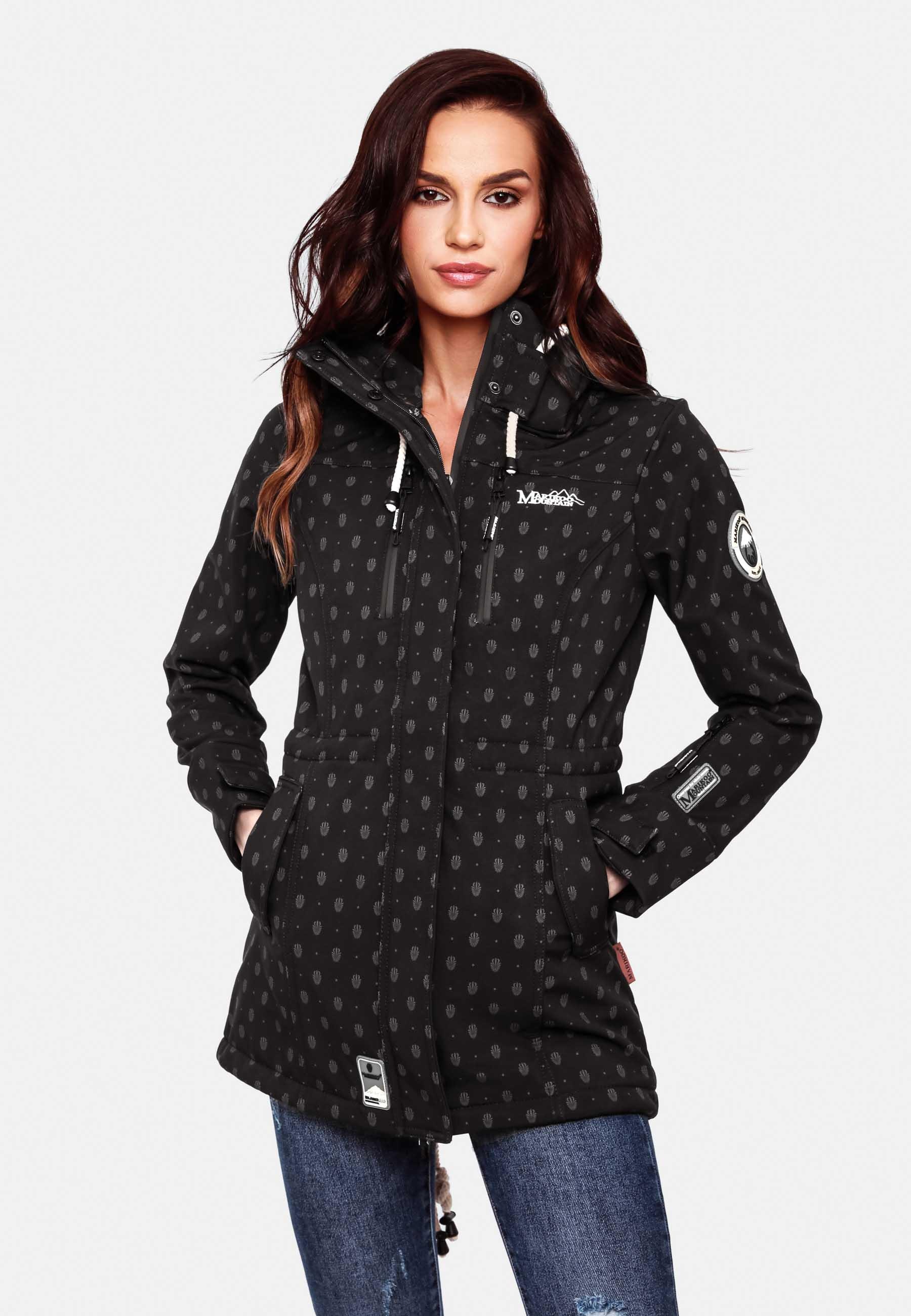 Marikoo Funktionsmantel »Zimtzicke«, Wasserdichter Softshell Parka mit Kapuze