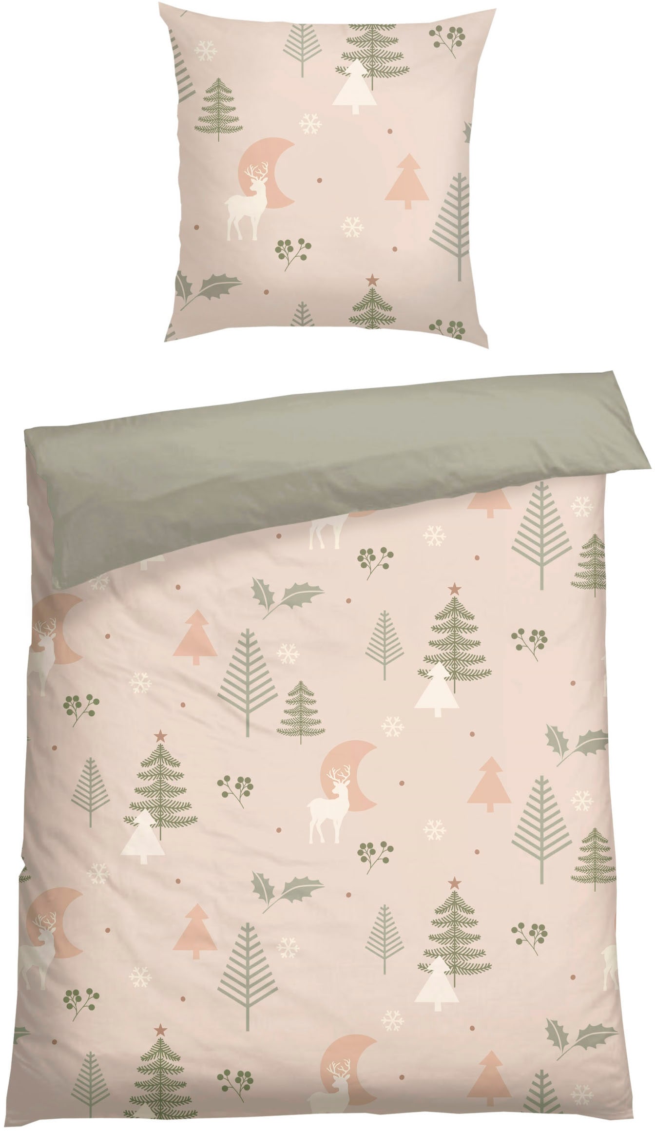 Schiesser Wendebettwäsche "Uma aus weicher Baumwolle im Nordic-Look" 2 Stk. günstig online kaufen
