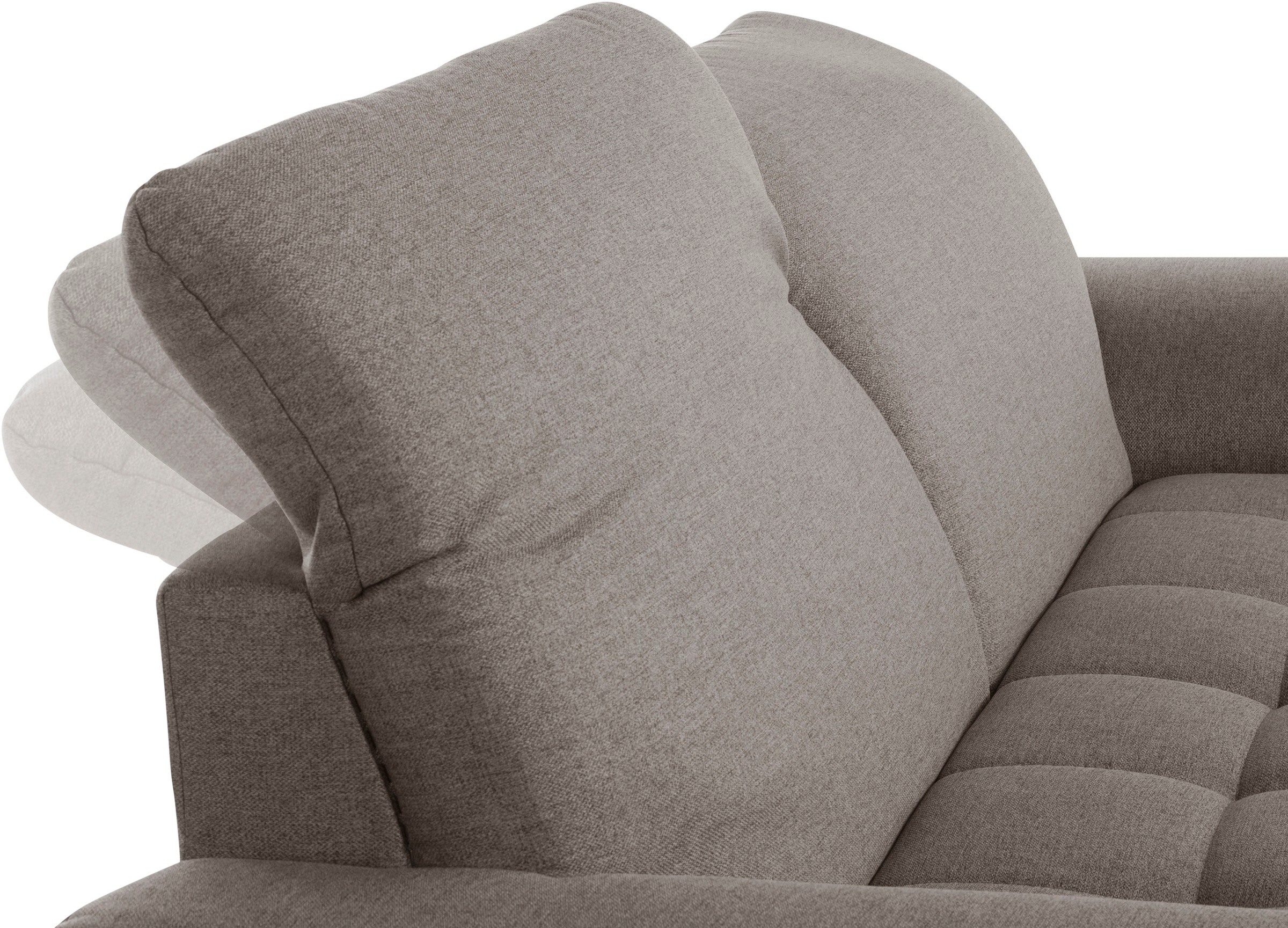 DOMO collection 2-Sitzer »Franzi«, wahlweise mit Kopfteilverstellung, inklusive Zierkissen