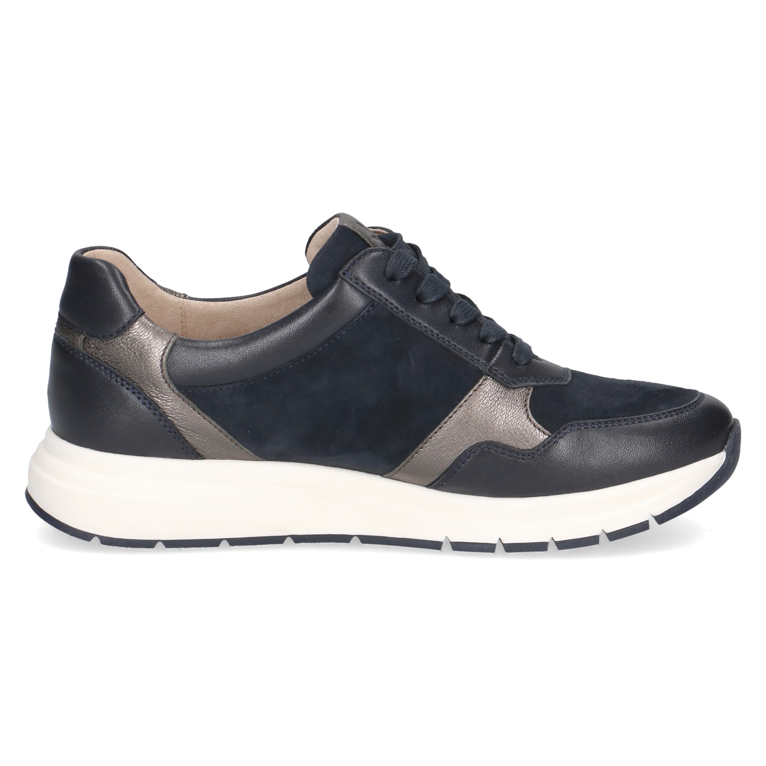 Caprice Keilsneaker, Freizeitschuh, Halbschuh, Schürer mit Besatz in Metallicoptik