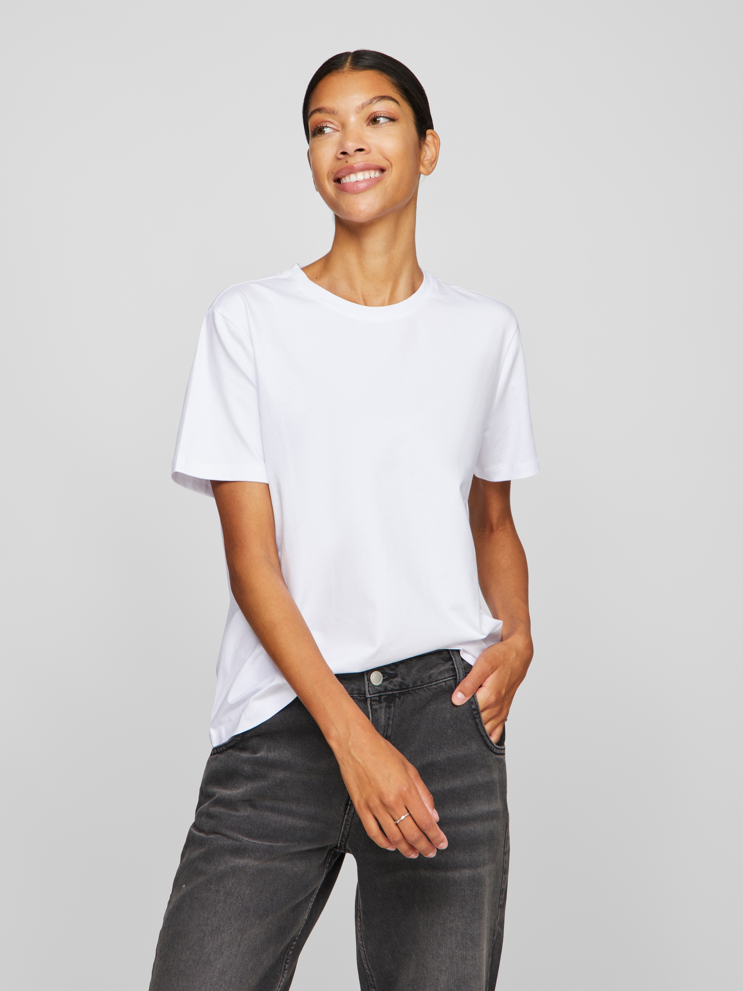 Vila "VINORA S/S T-SHIRT - NOOS" Baumwollmischung, regular fit