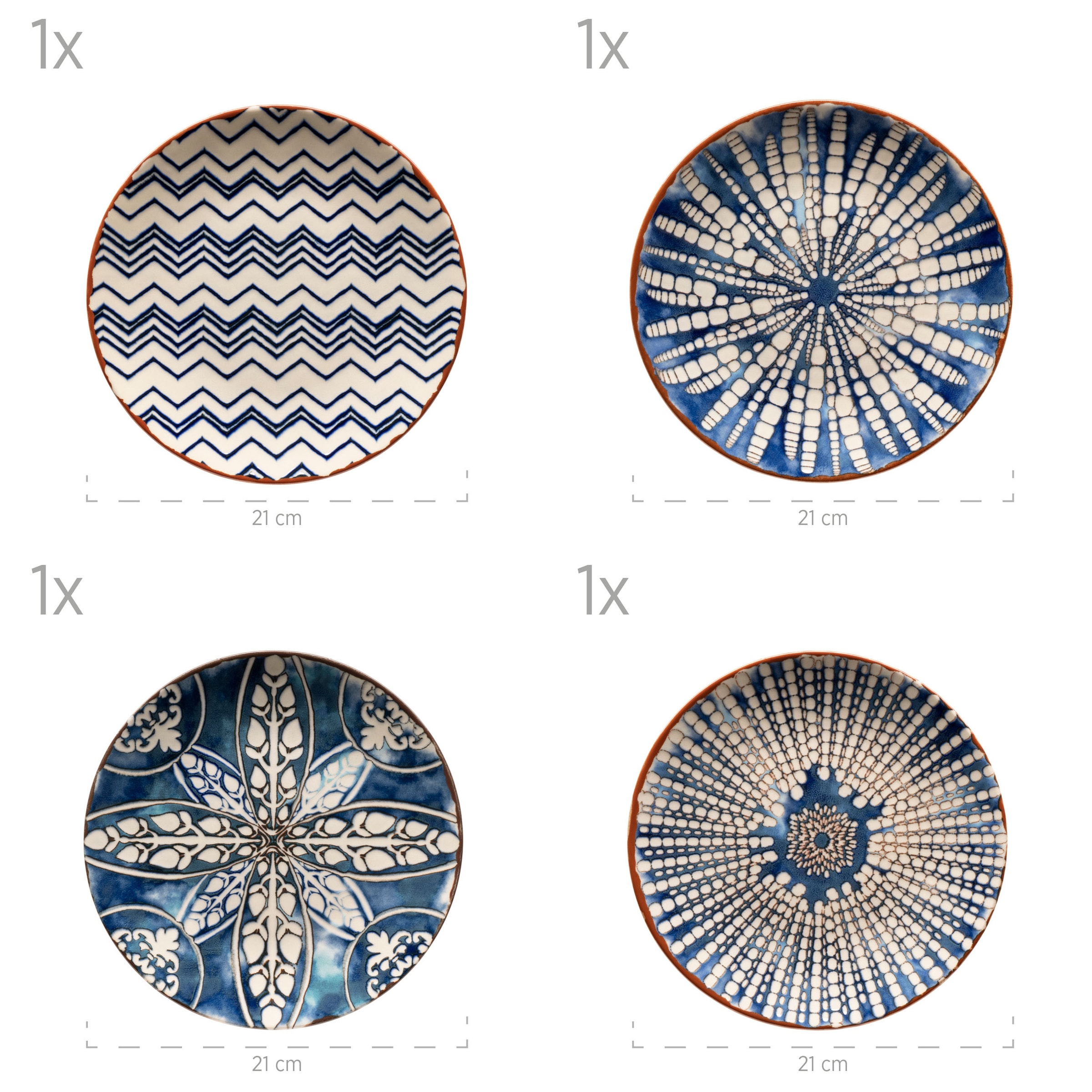 MÄSER Tafelservice »IBERICO BLUE, Geschirr-Set, Steinzeug«