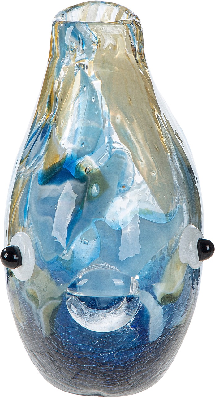 GILDE Tischvase »Vase Fisch Kandaru blau« Vase, Glas, Fischoptik, maritim, Dekoration, Geschenkidee