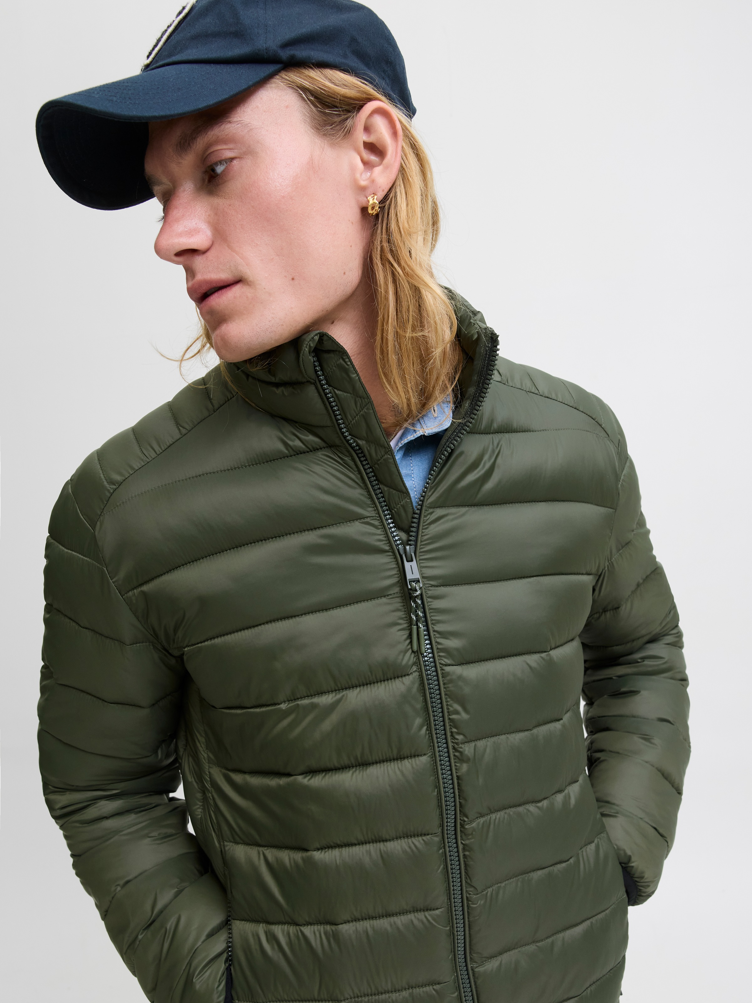 Jack & Jones Steppjacke »JJEBRADLEY LIGHT PUFFER COLLAR NOOS«, ohne Kapuze