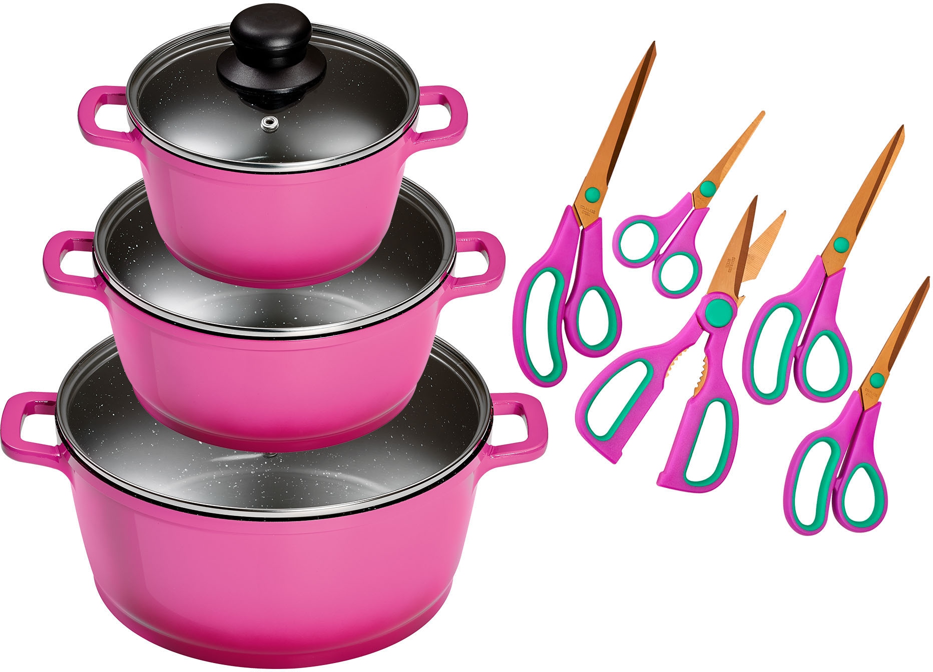 KING Topf-Set "ALUGUSS" Set, je 1 Kochtopf mit Deckel 16/20/24 cm, 5 Hausha günstig online kaufen