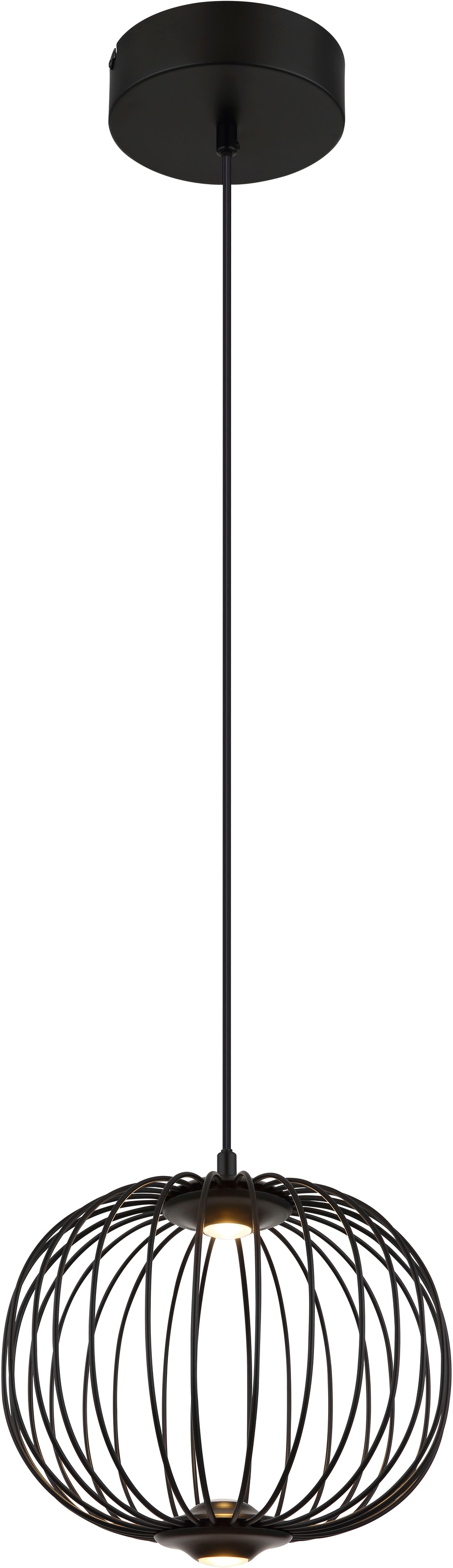 GLOBO LIGHTING Hängeleuchte "GALWAY", Ø 30cm H: 150cm, 1 Stk.schwarz matt, Wohnzimmer, Leuchten, Hängelampe Metallstäbe 3 Stufen DM 30cm Esszimmer