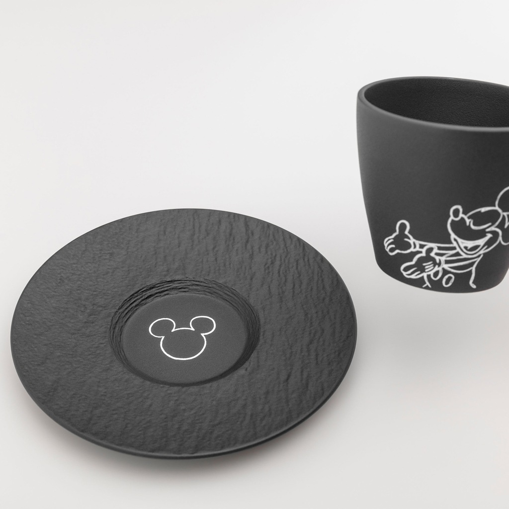 Villeroy & Boch Untertasse »Kaffee-Untertassen Manufacture Rock - Mickey Mouse ø 15,4 cm 6er Set schwarz« Spülmaschinenfest, Mikrowellensicher