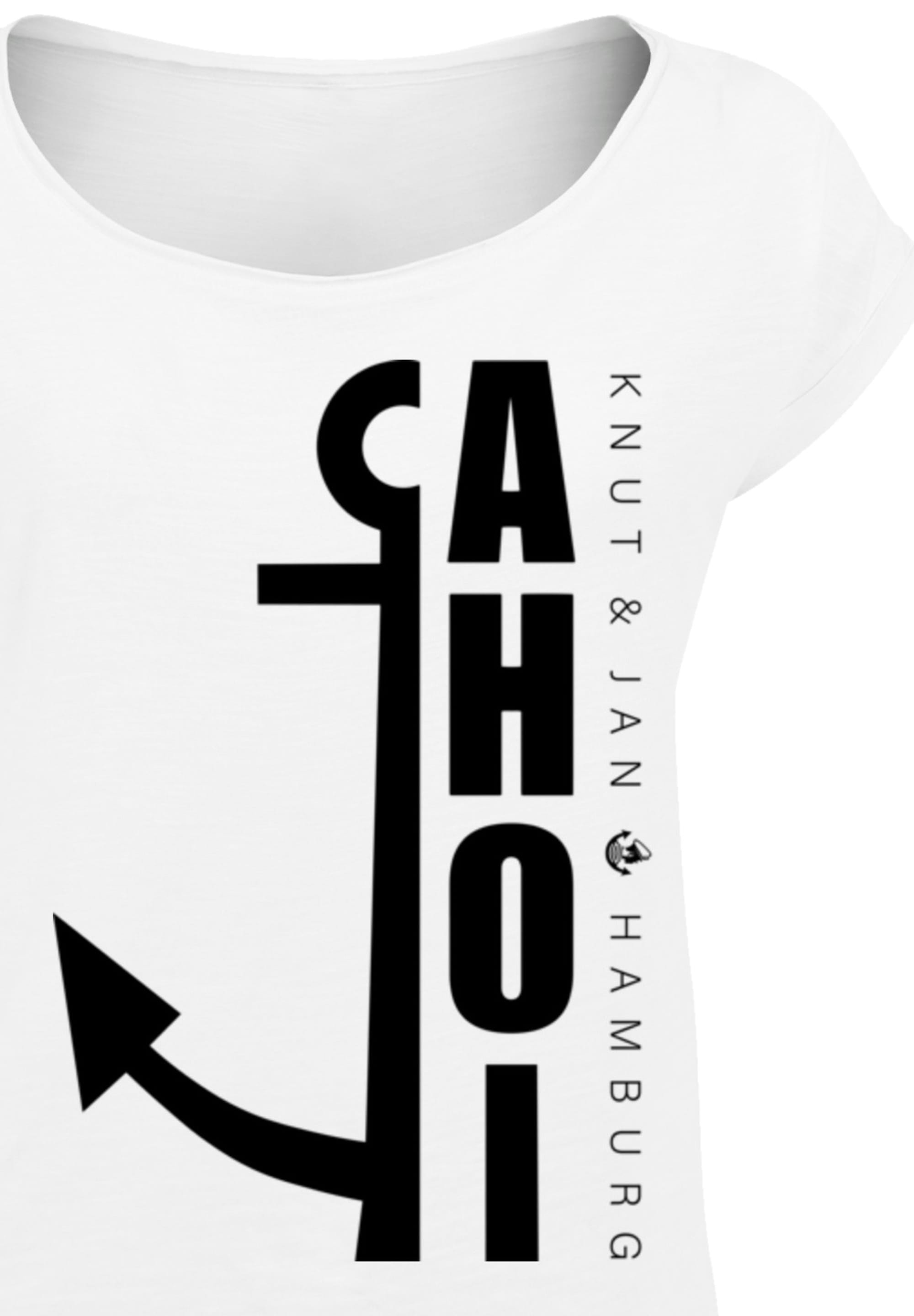 F4NT4STIC T-Shirt »PLUS SIZE Ahoi Anker Crop Knut & Jan Hamburg«, Print