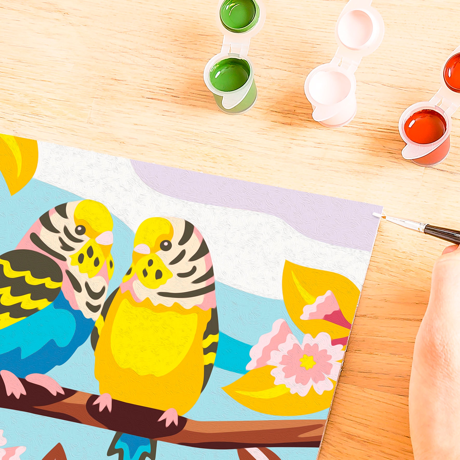 Ravensburger Malen nach Zahlen »CreArt, Bunte Wellensittiche«, Made in Europe