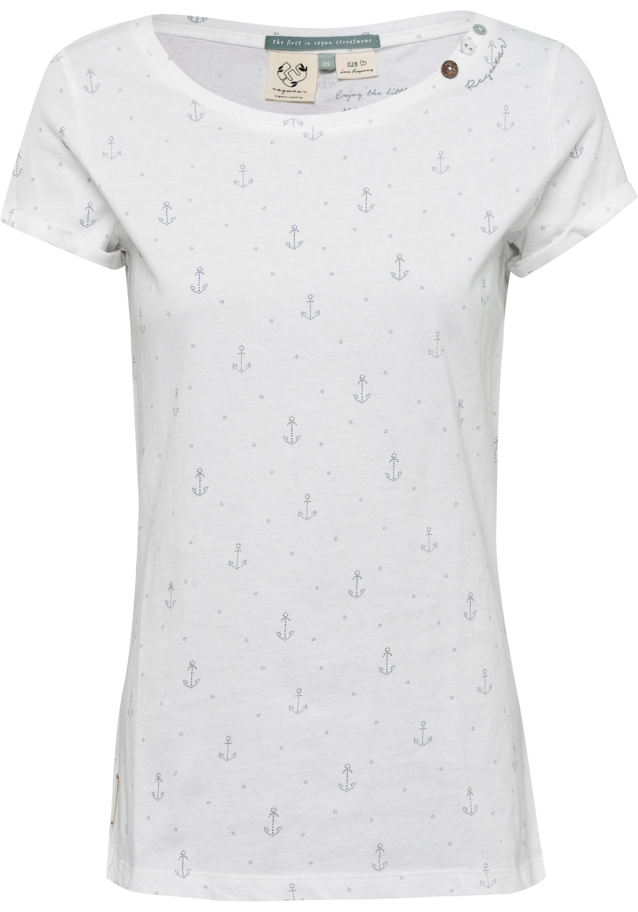 Ragwear T-Shirt »FLORAH A ORGANIC O« mit maritimen Anker-Print