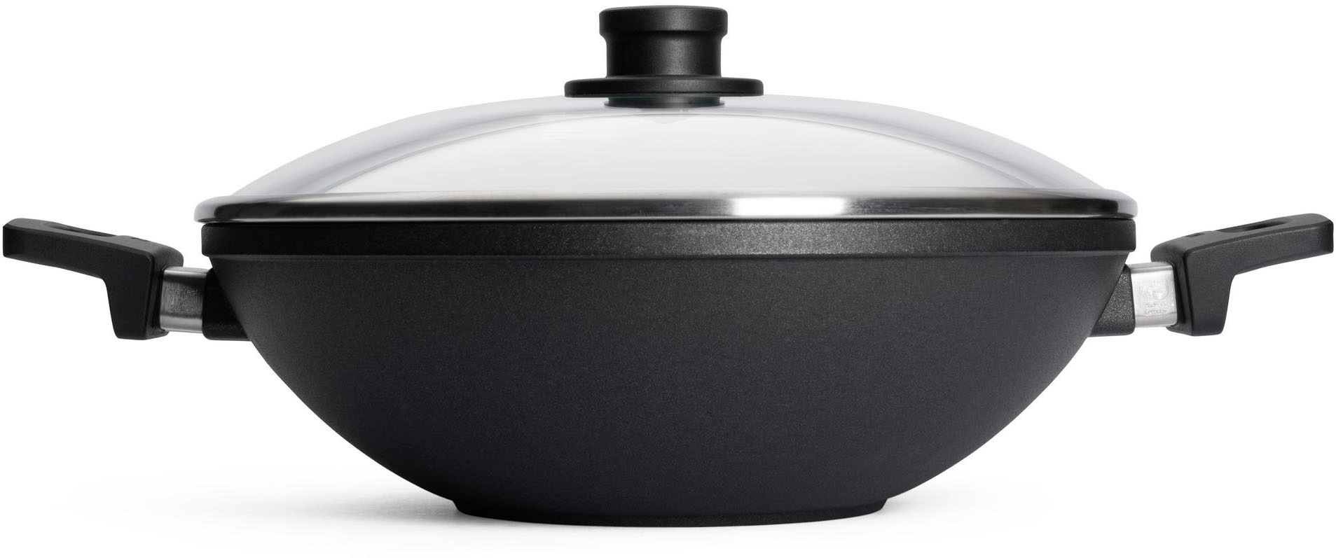 WOLL MADE IN GERMANY Wok "Nowo", Aluminiumguss, (1 tlg.), von Hand gegossen, Ø 32 cm, Induktion, Made in Germany