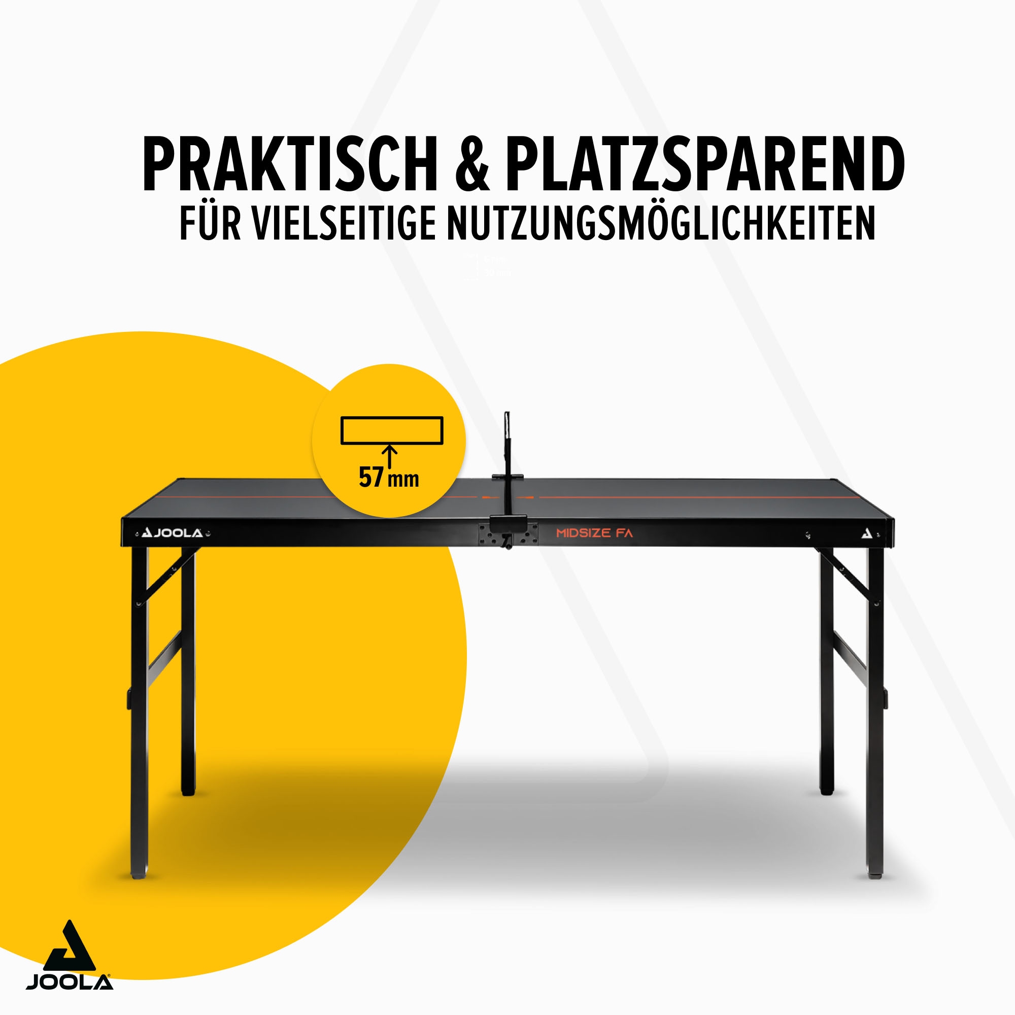 Joola Mini-Tischtennisplatte »Midsize FA« Tischtennistisch im modernen Design inklusive Tischtennisnetz - 12 kg