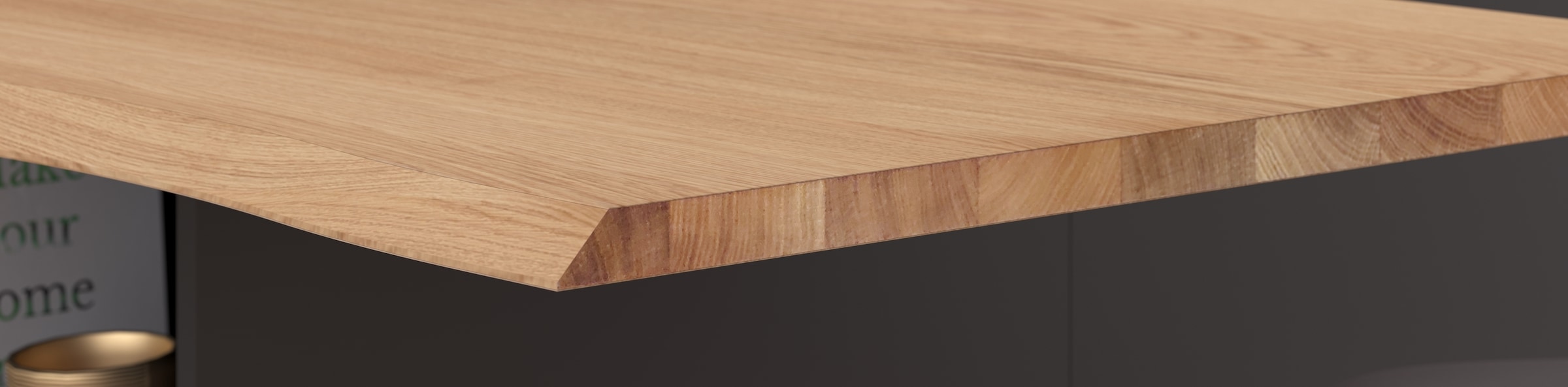 Parisot Schrank-Set »Wave 1, Küchenschrank, Buffetset, Küche«, (Set, 9 St., 4xUnterschrank, Theke/Arbeitsplattenergänzung.,3x Hochschrank, Regal), Türen mit Softclose Funktion, Thekenplatte aus Eiche - funiert