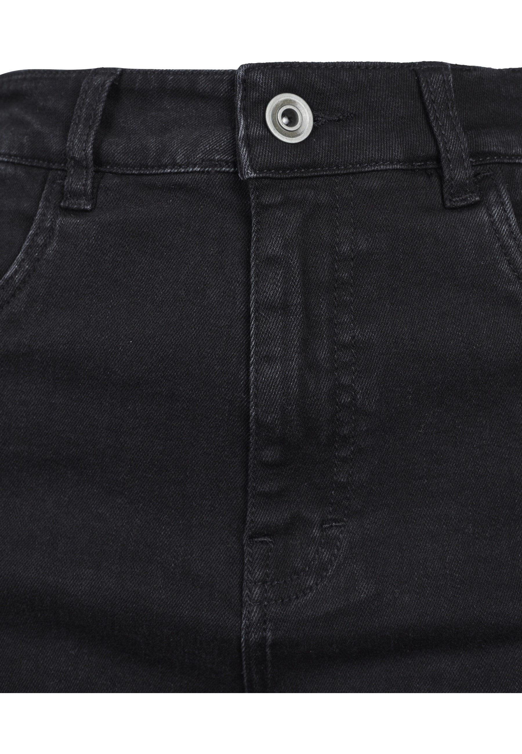 URBAN CLASSICS Stoffhose »Urban Classics Damen Ladies Highwaist Denim Lace Up Shorts«