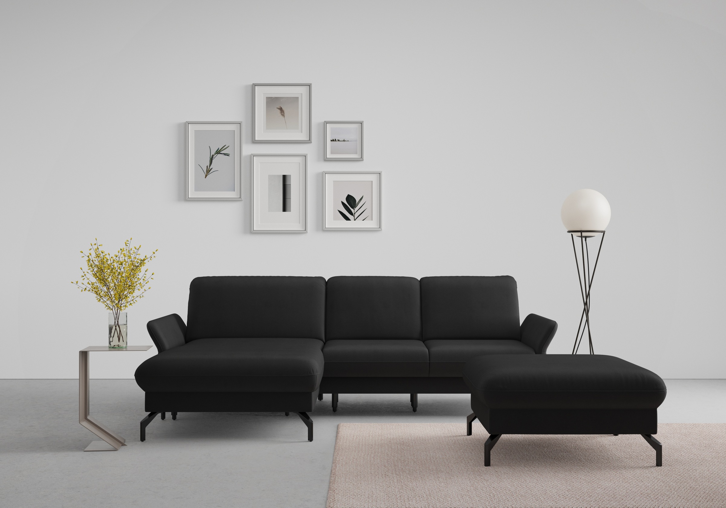 sit&more Ecksofa "Fashion L-Form" wahlweise mit Kopfteilverstellung und Vorziehsitz, motorisch