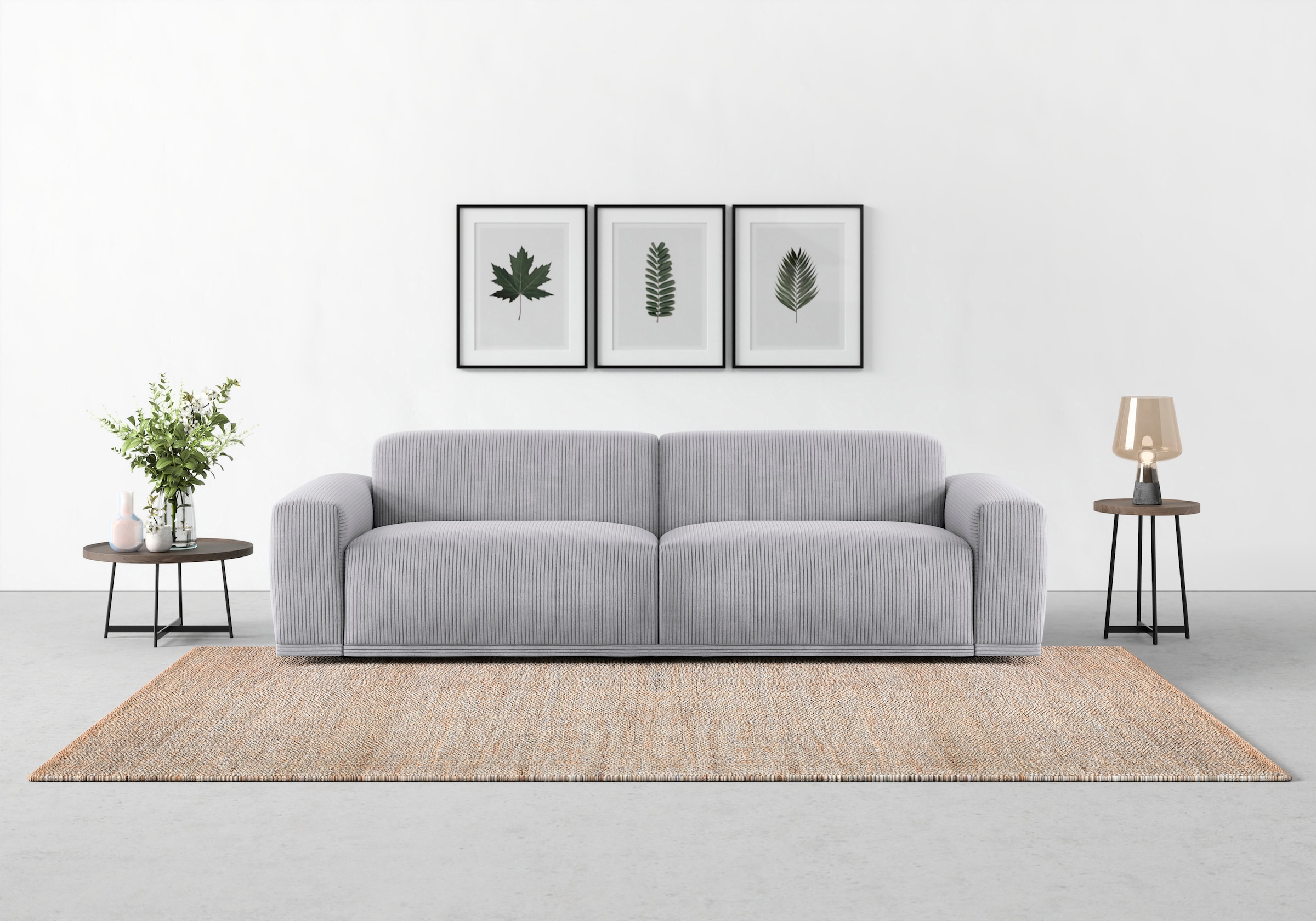 TRENDMANUFAKTUR Big-Sofa "Braga, mit hochwertigem Kaltschaum, Megasofa, in Cord erhältlich", modernes Big-Sofa, Couch mi