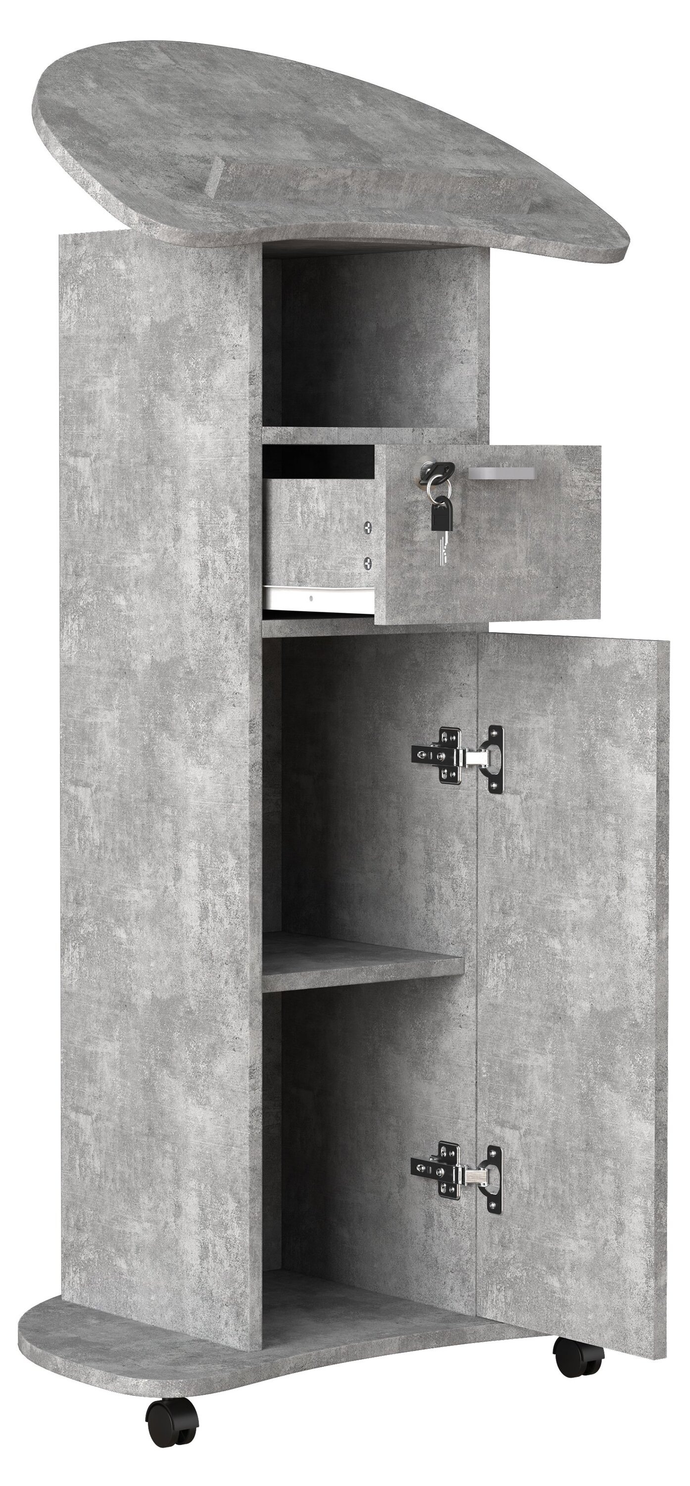 VCM Stehpult »Holz Stehpult Rednerpult Stehtisch Rollen Redola T« 1 Stk. tlg.