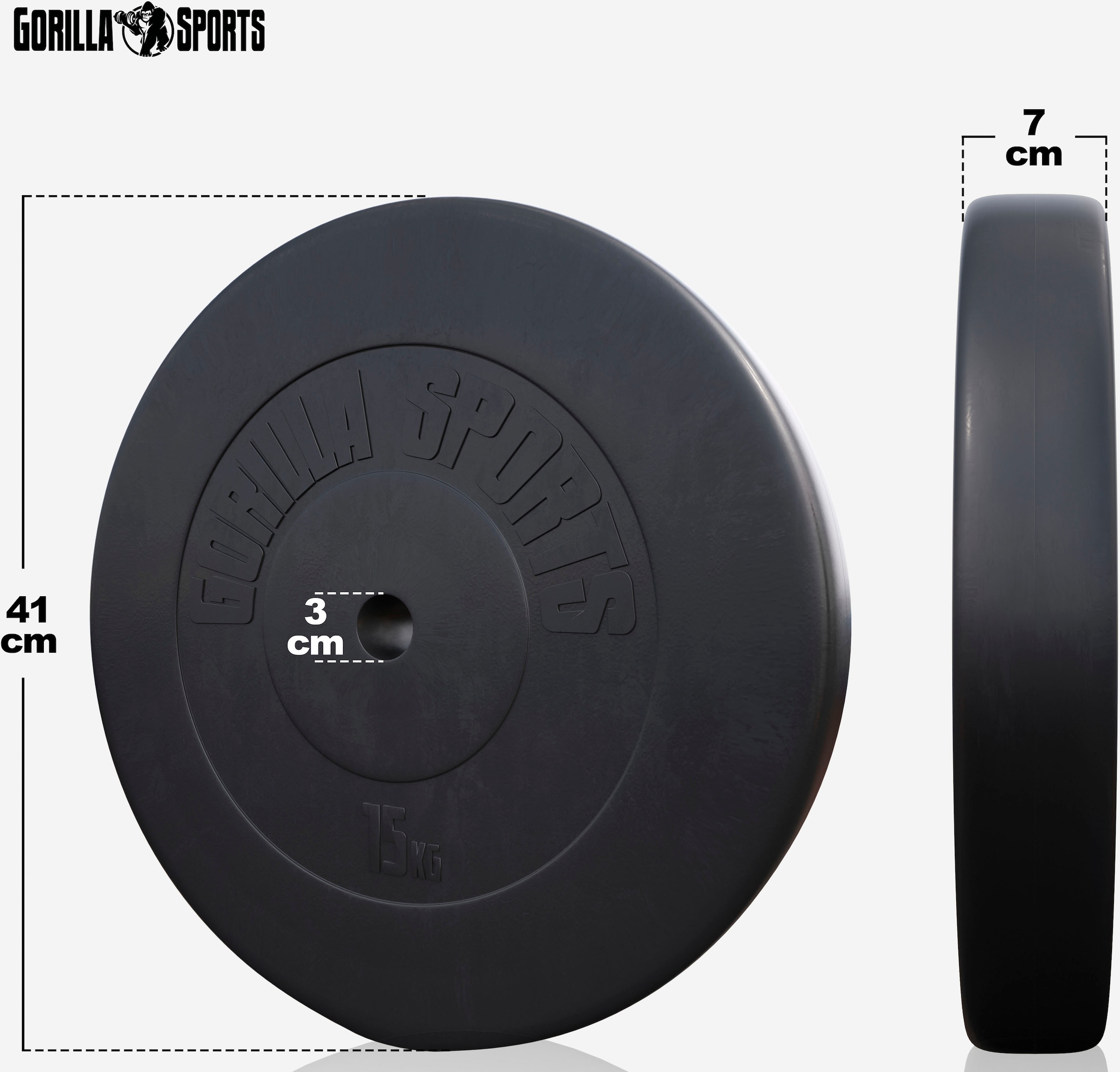 GORILLA SPORTS Hantel-Set »100 kg Komplettset mit Hanteln, Langhantel, Kurzhanteln, Curlstange«