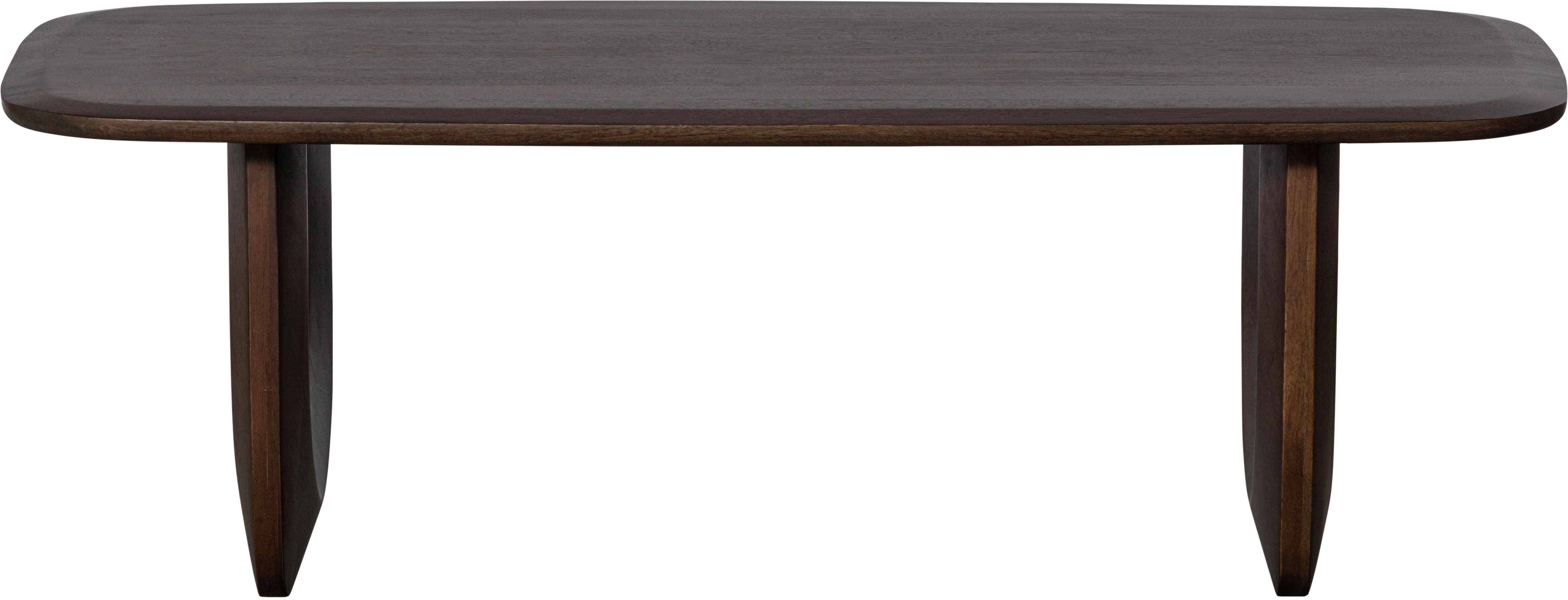 WOOOD Couchtisch "Frequent Mangoholz mit organisches Untergestell H 40 x B 120 x T 60 cm" Tragkraft 60 kg, abgeflachte Tischkanten, einfach zu montierbar