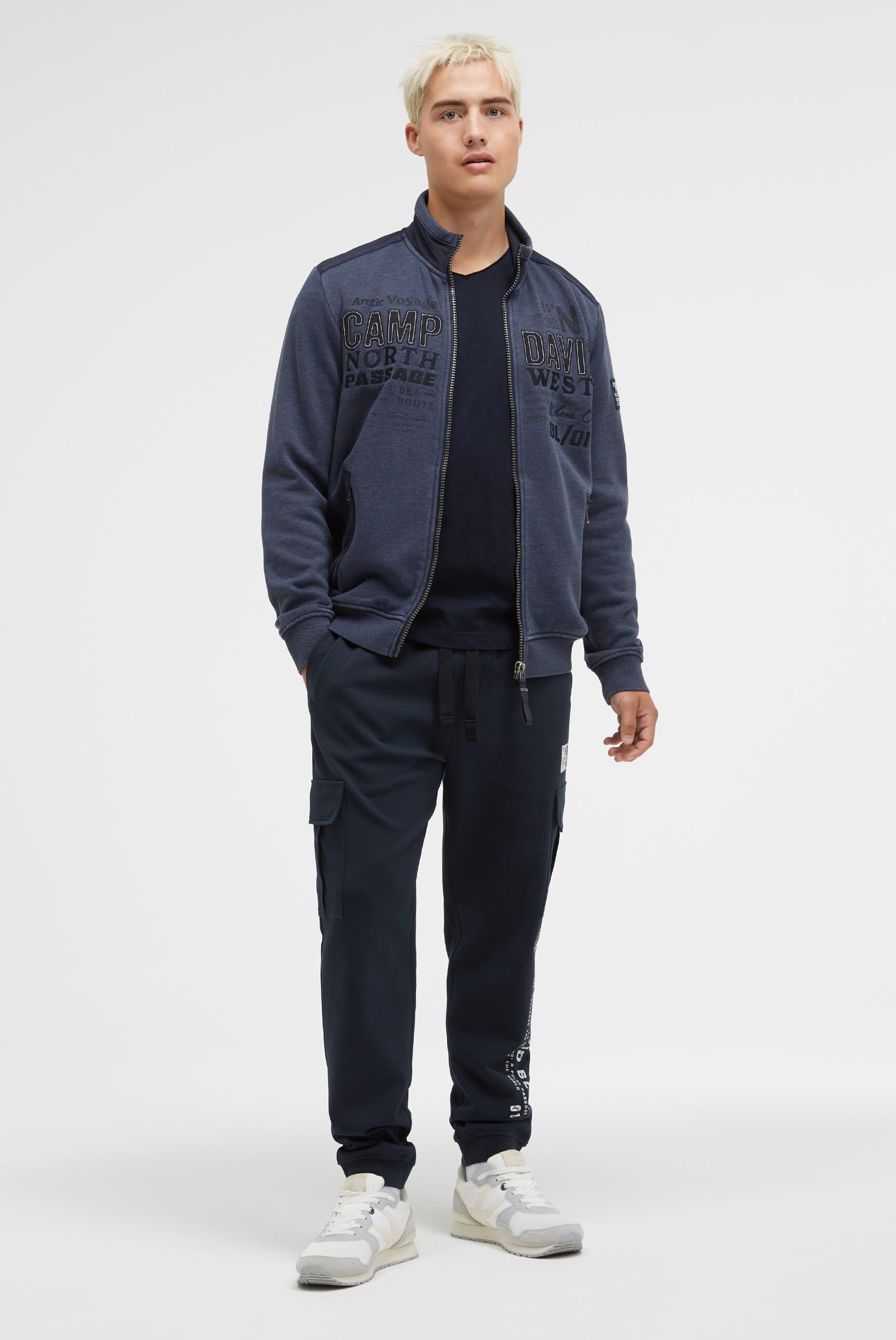 CAMP DAVID Sweatjacke, mit Reißverschlusstaschen