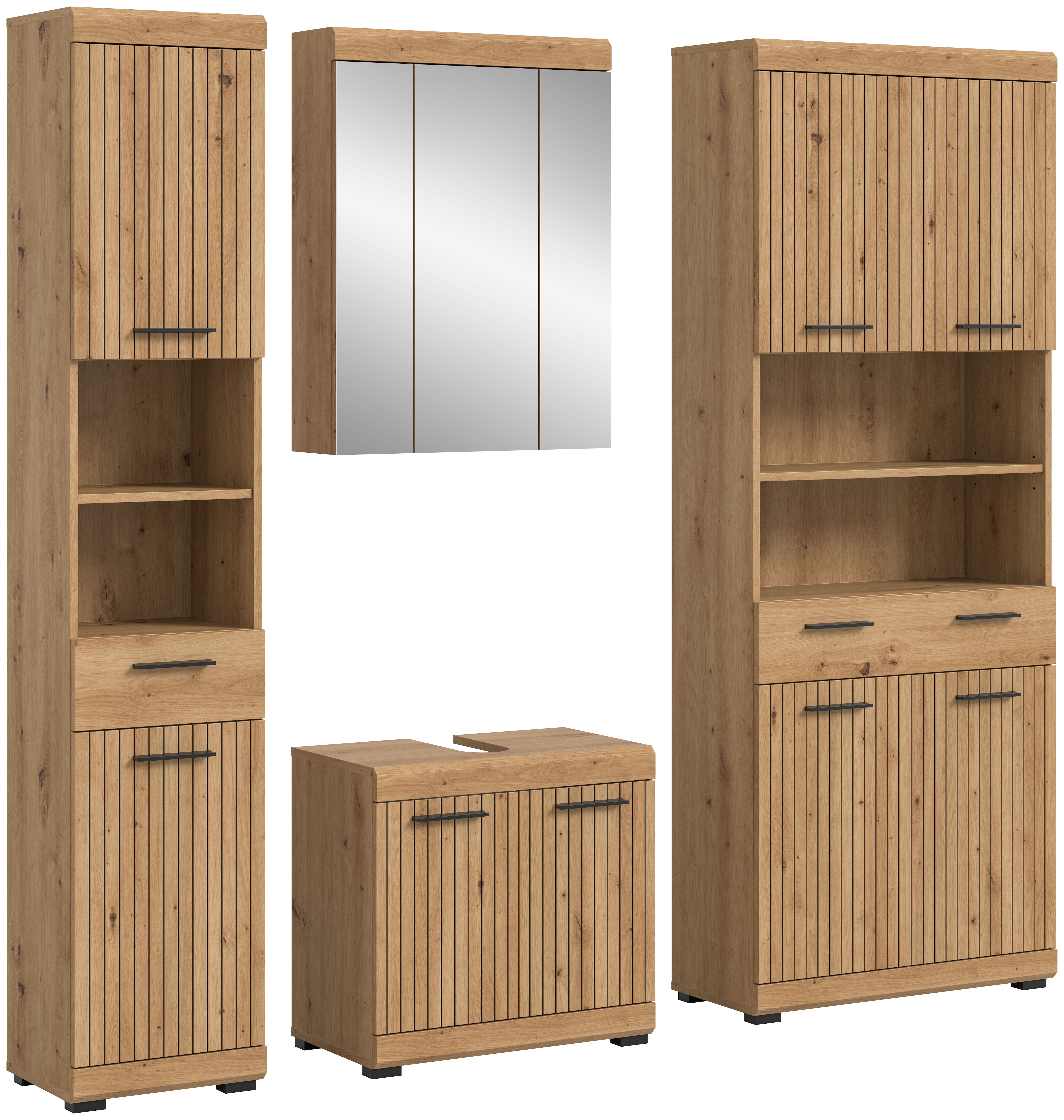 welltime Badmöbel-Set "SIENA, 4 teilig, bestehend aus:" Set, TOPSELLER, 4 Stk. tlg.